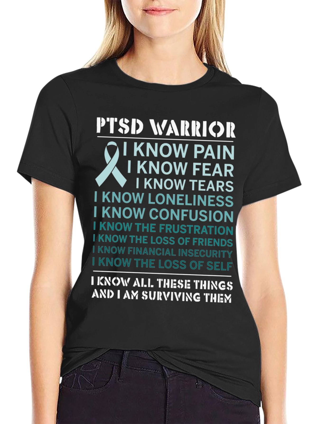PTSD Warrior T-Shirt: I Know I Am Surviving