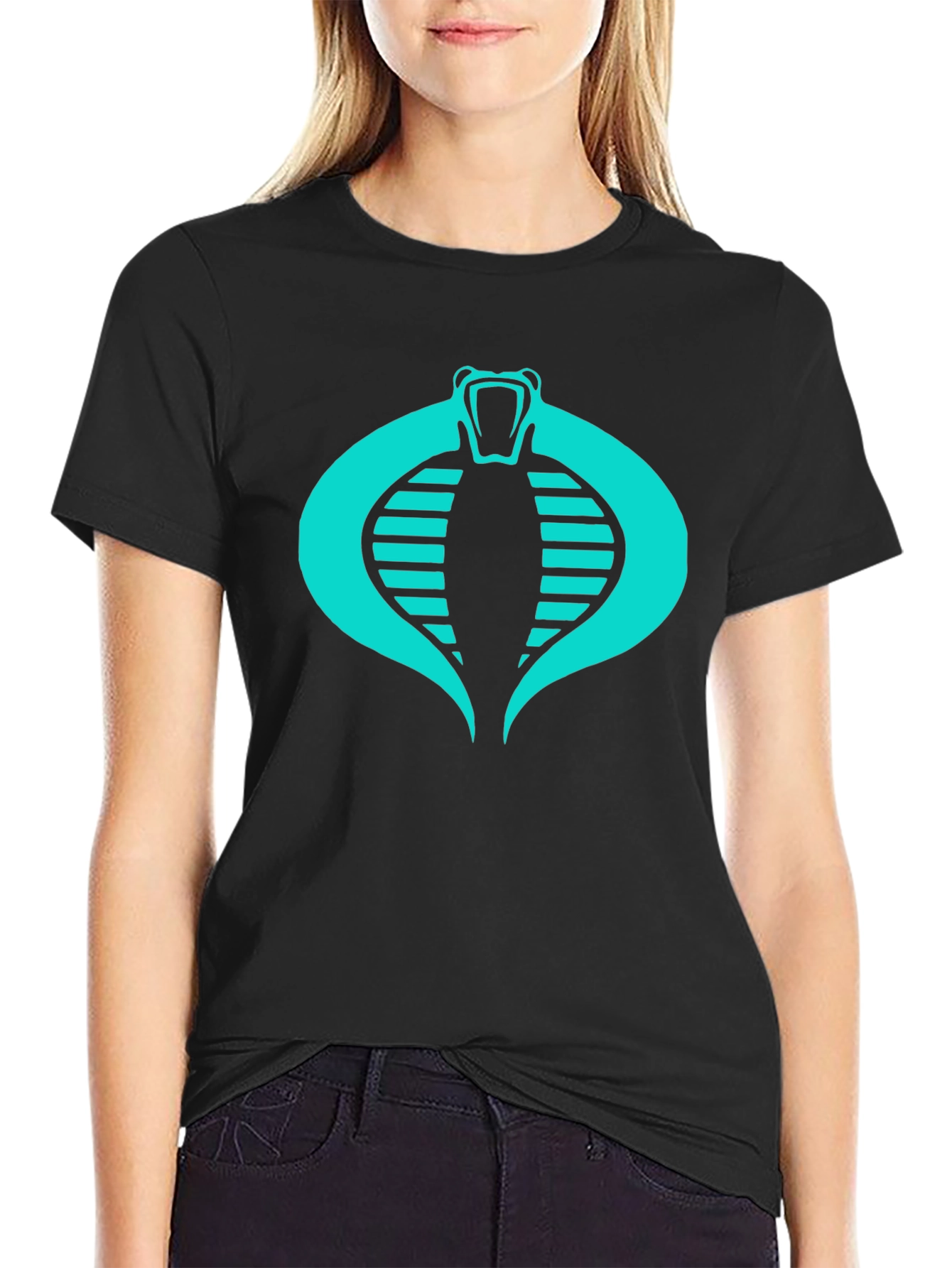 Cobra Logo Black T-Shirt - Classic Design