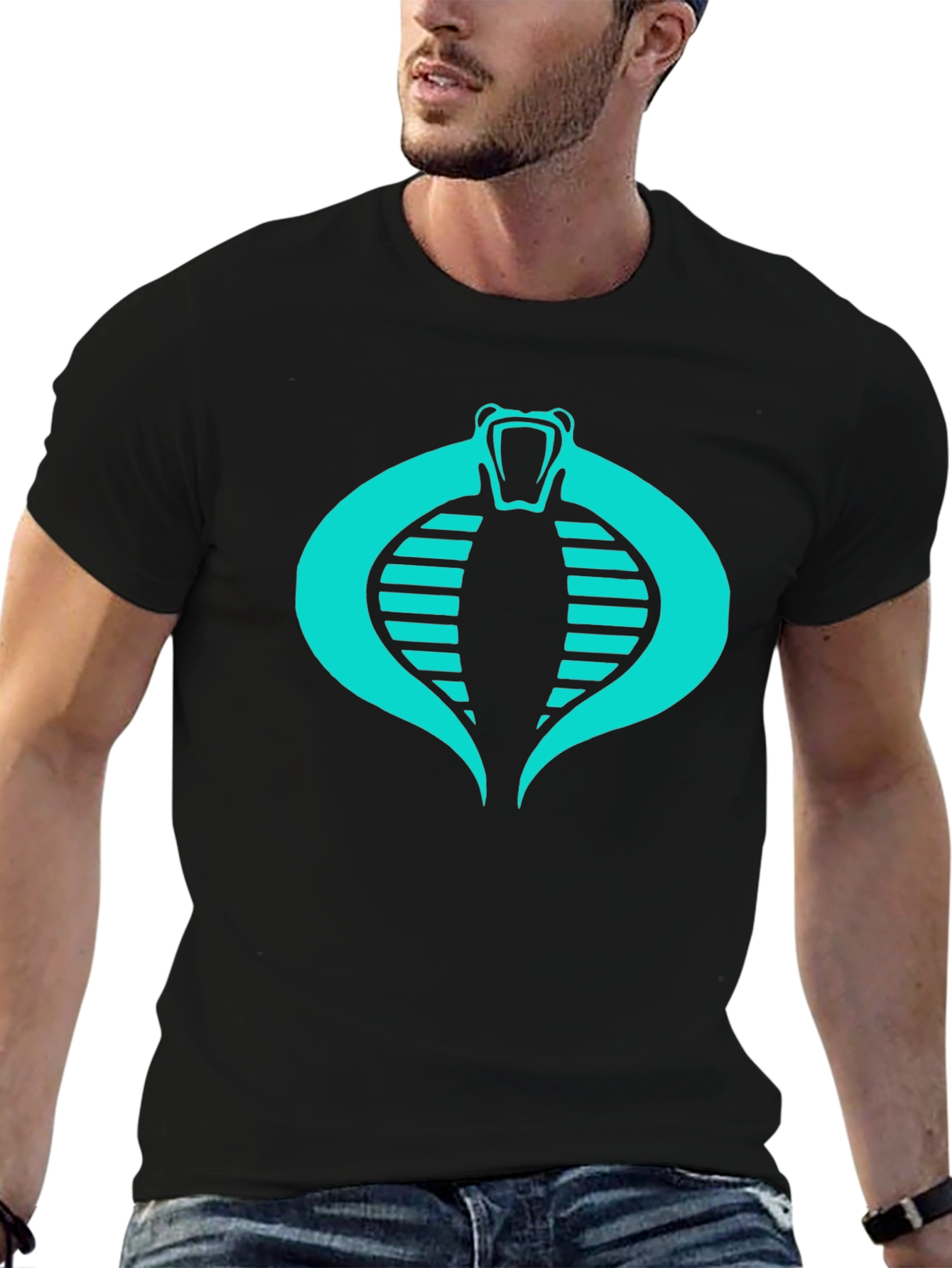 Cobra Logo Black T-Shirt - Classic Design