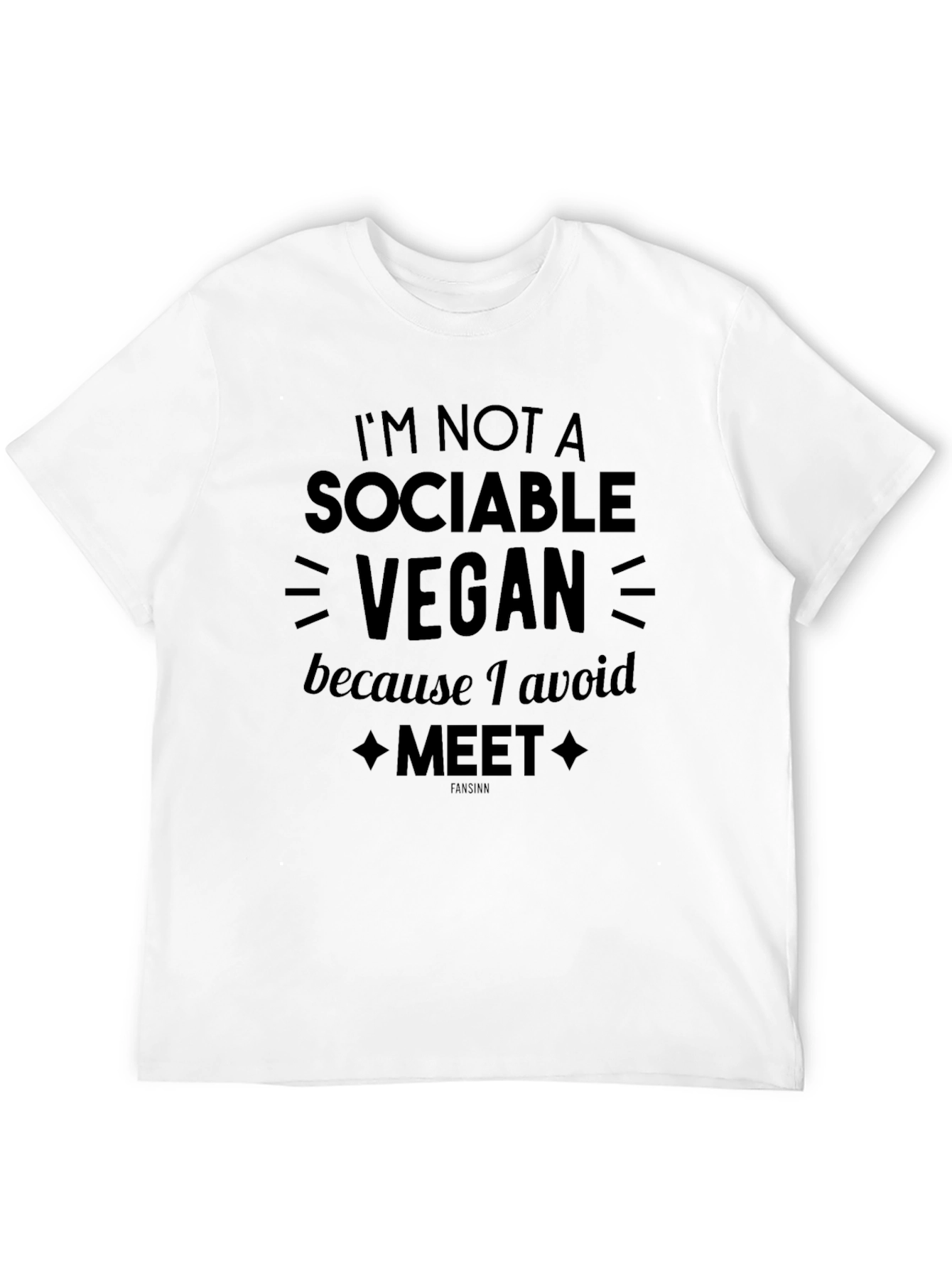 Sociable Vegan Avoid Meet Graphic Tee