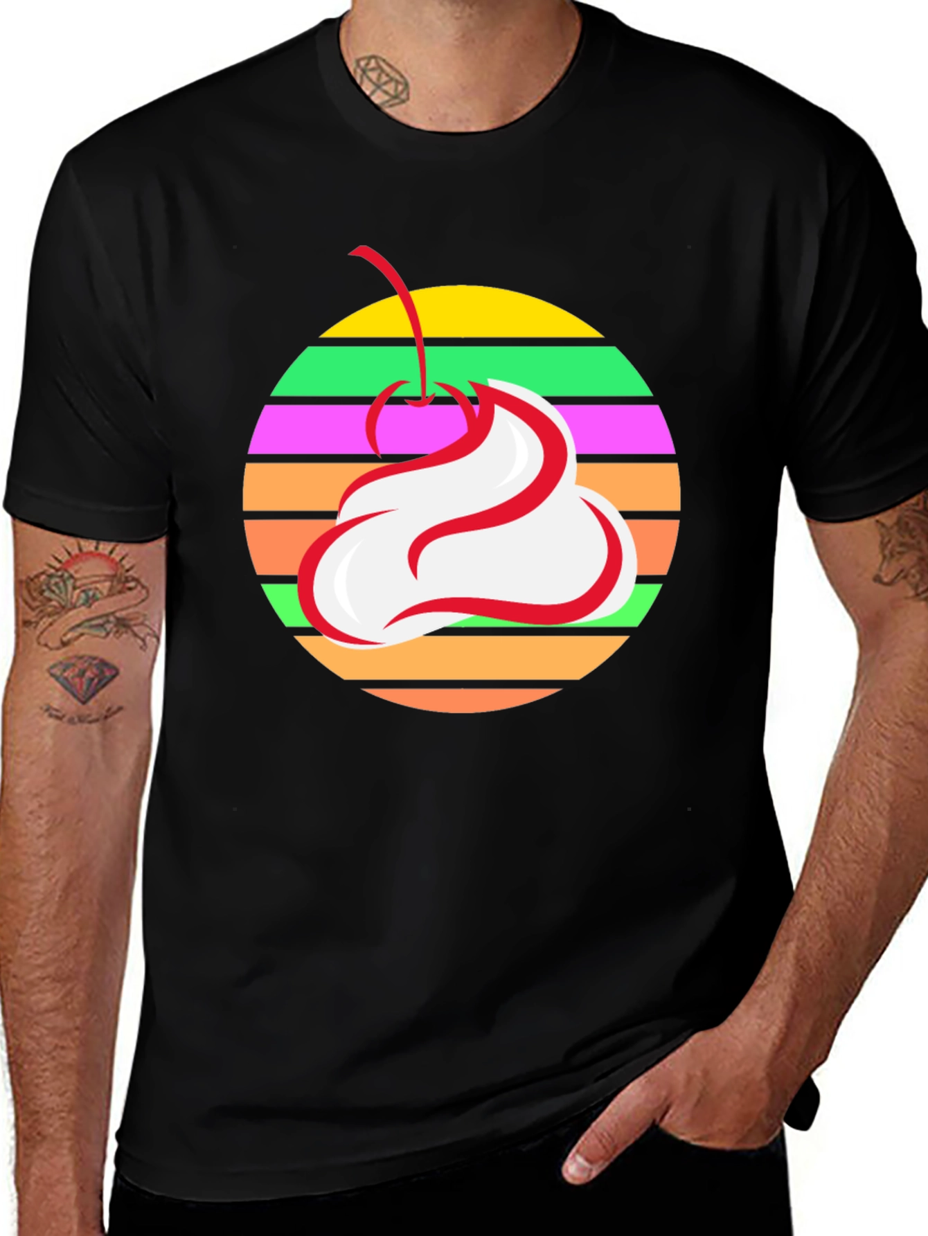 Retro Cherry Whipped Cream T-Shirt