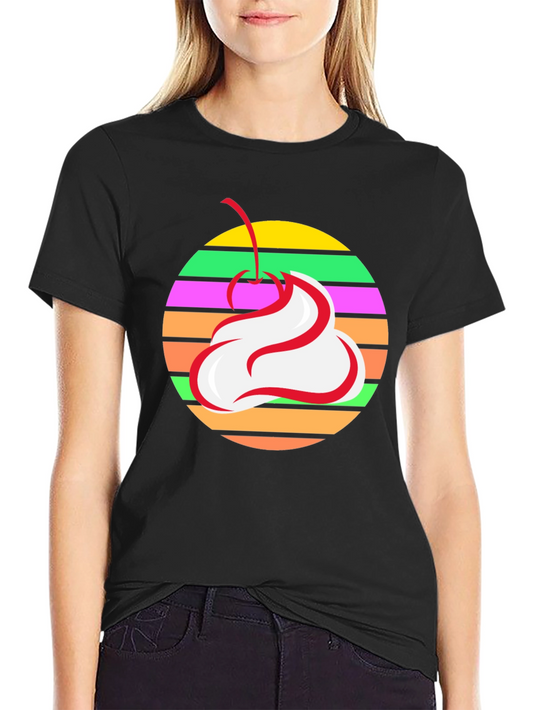 Retro Cherry Whipped Cream T-Shirt