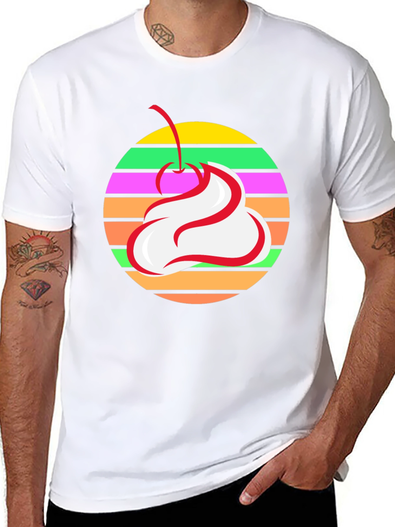 Retro Cherry Whipped Cream T-Shirt