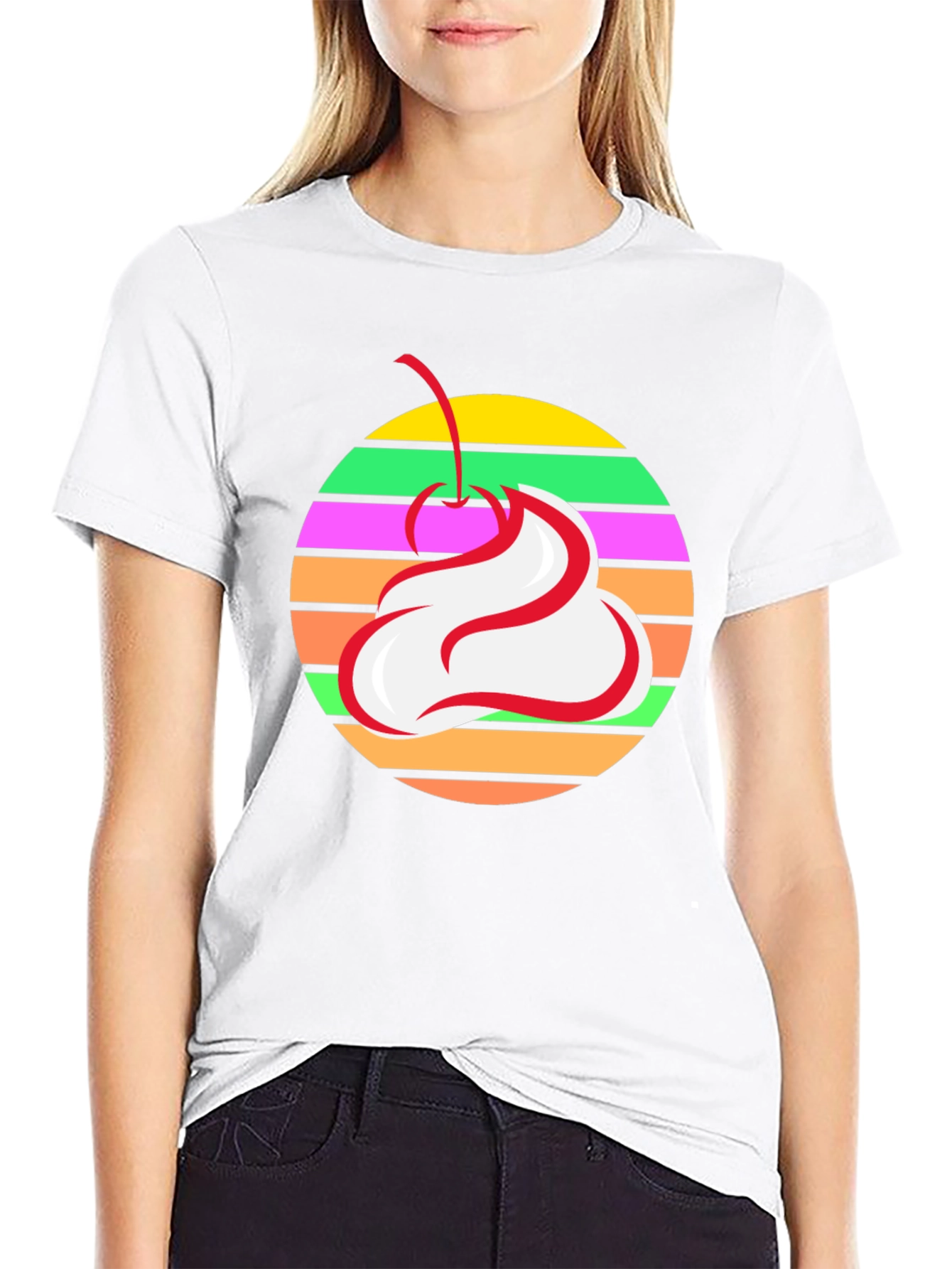 Retro Cherry Whipped Cream T-Shirt