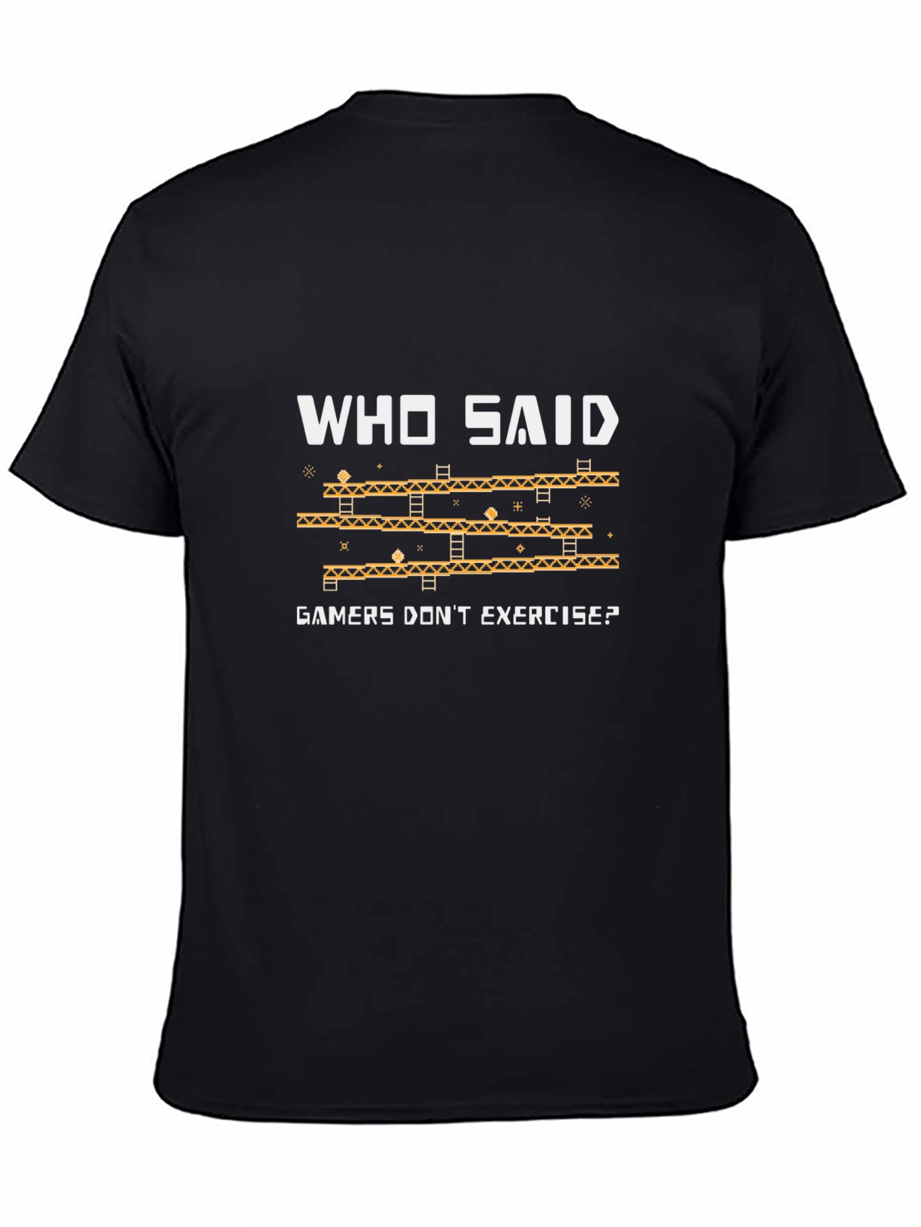 Gamers Exercise Graphic T-Shirt - Black