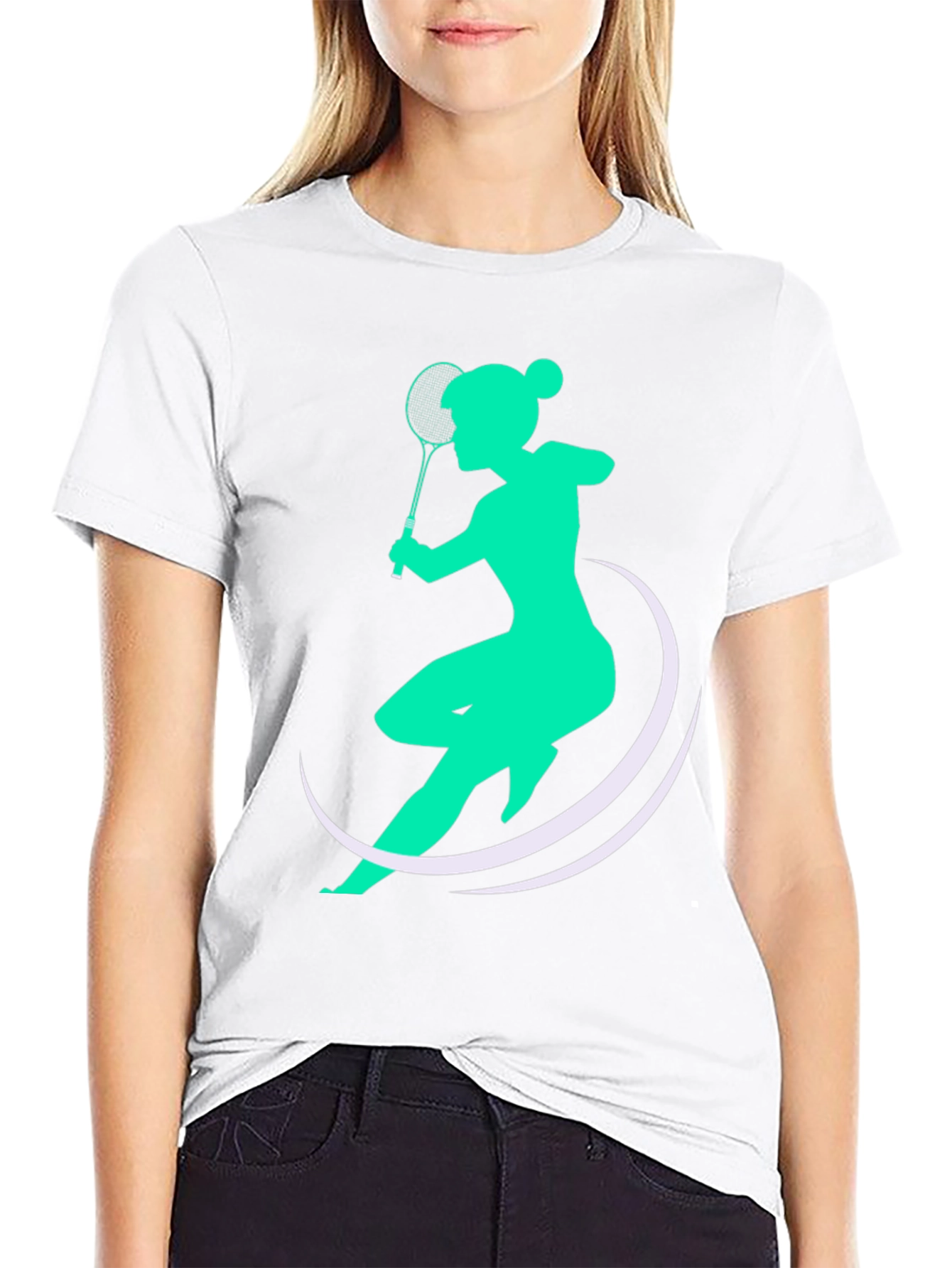 Badminton Player Graphic Tee - Stylish Sport T-Shirt