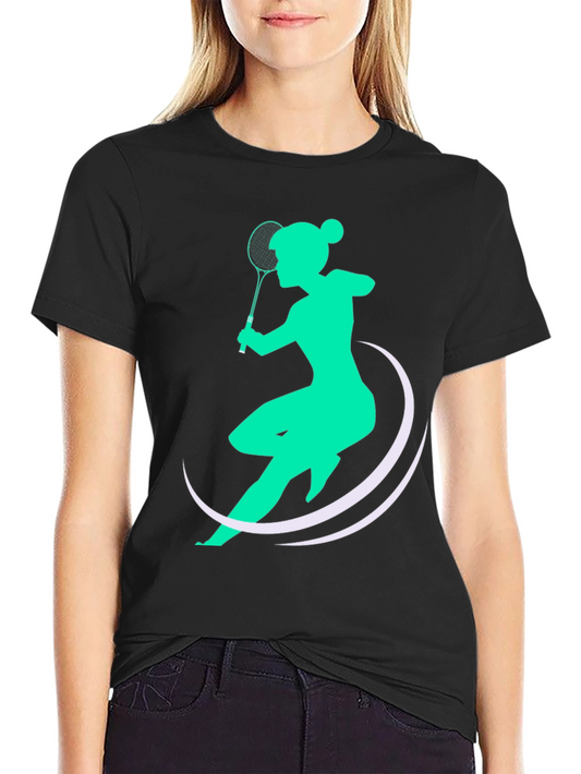 Badminton Player Graphic Tee - Stylish Sport T-Shirt