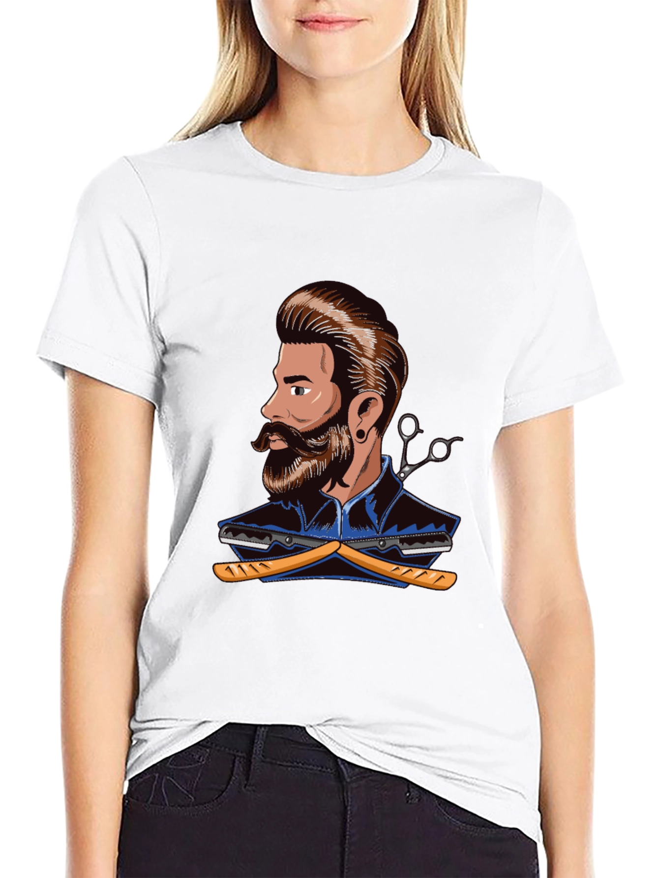 Barber Graphic T-Shirt - Stylish Barber Design