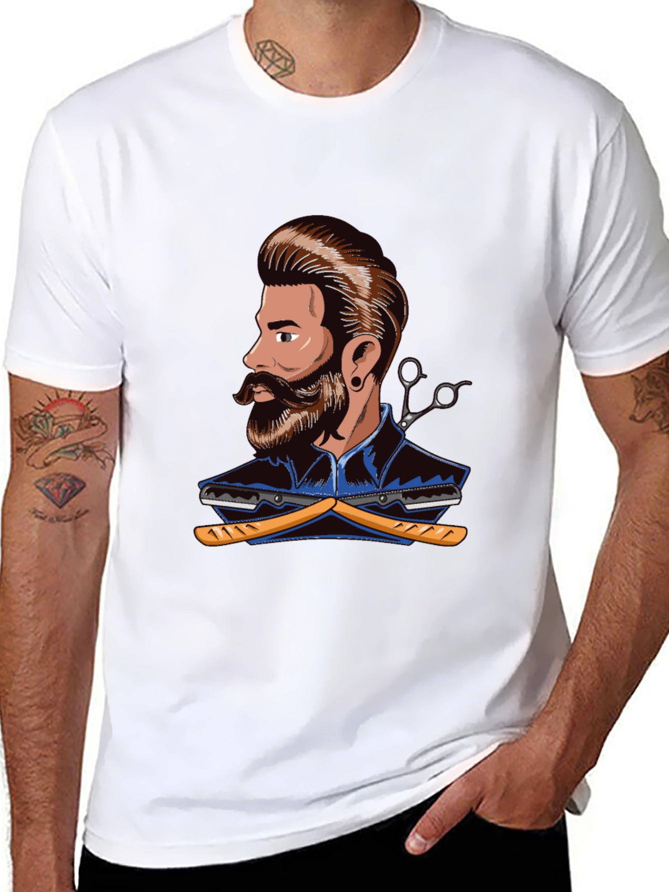 Barber Graphic T-Shirt - Stylish Barber Design