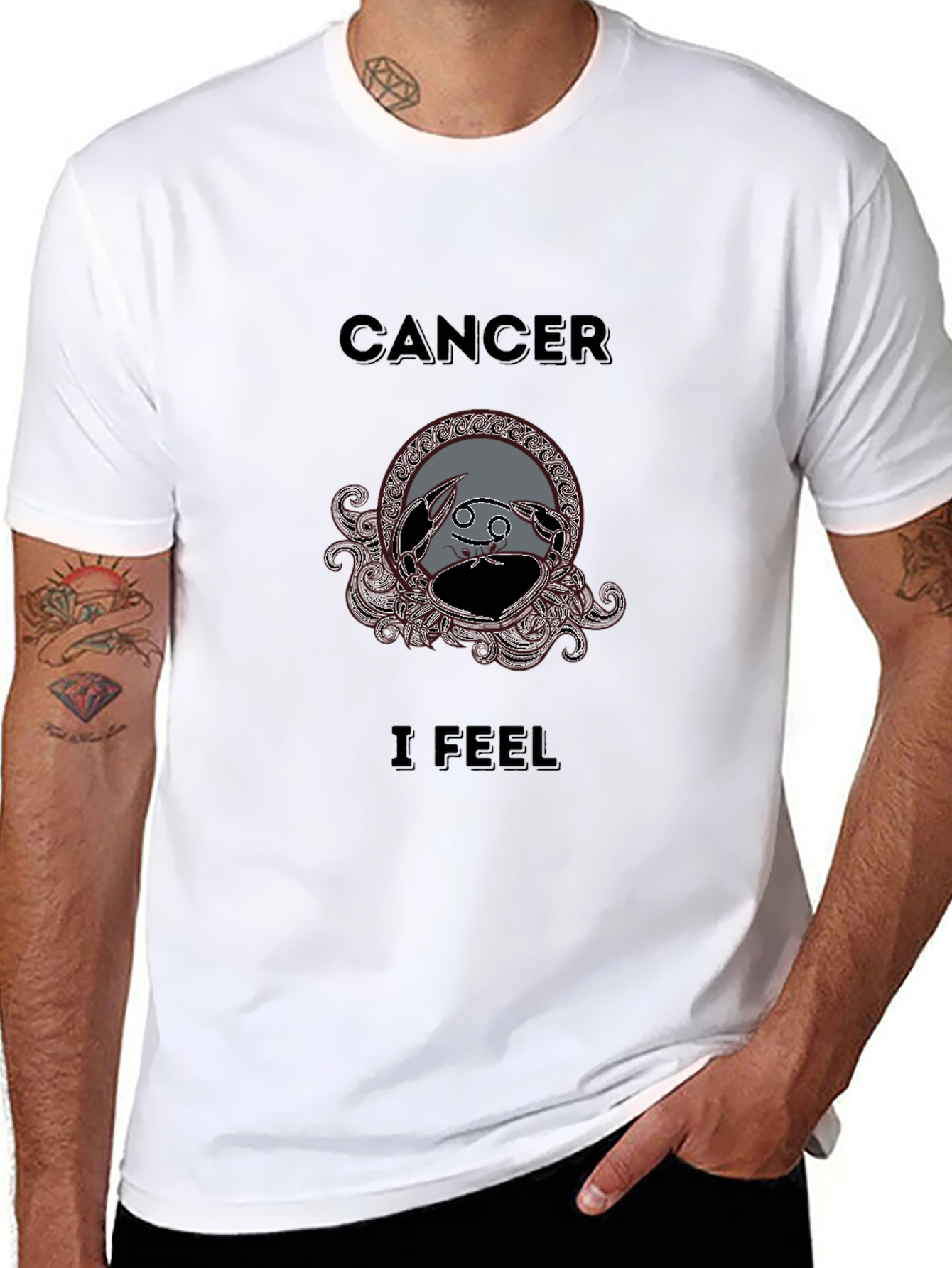 Cancer Zodiac Graphic Tee - I Feel Black T-Shirt