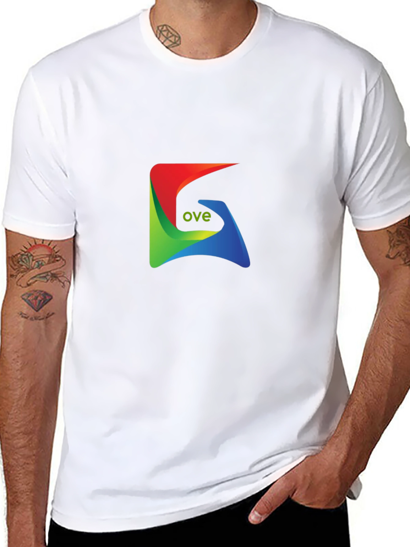 Modern Ove Logo Black T-Shirt - Mens Fashion