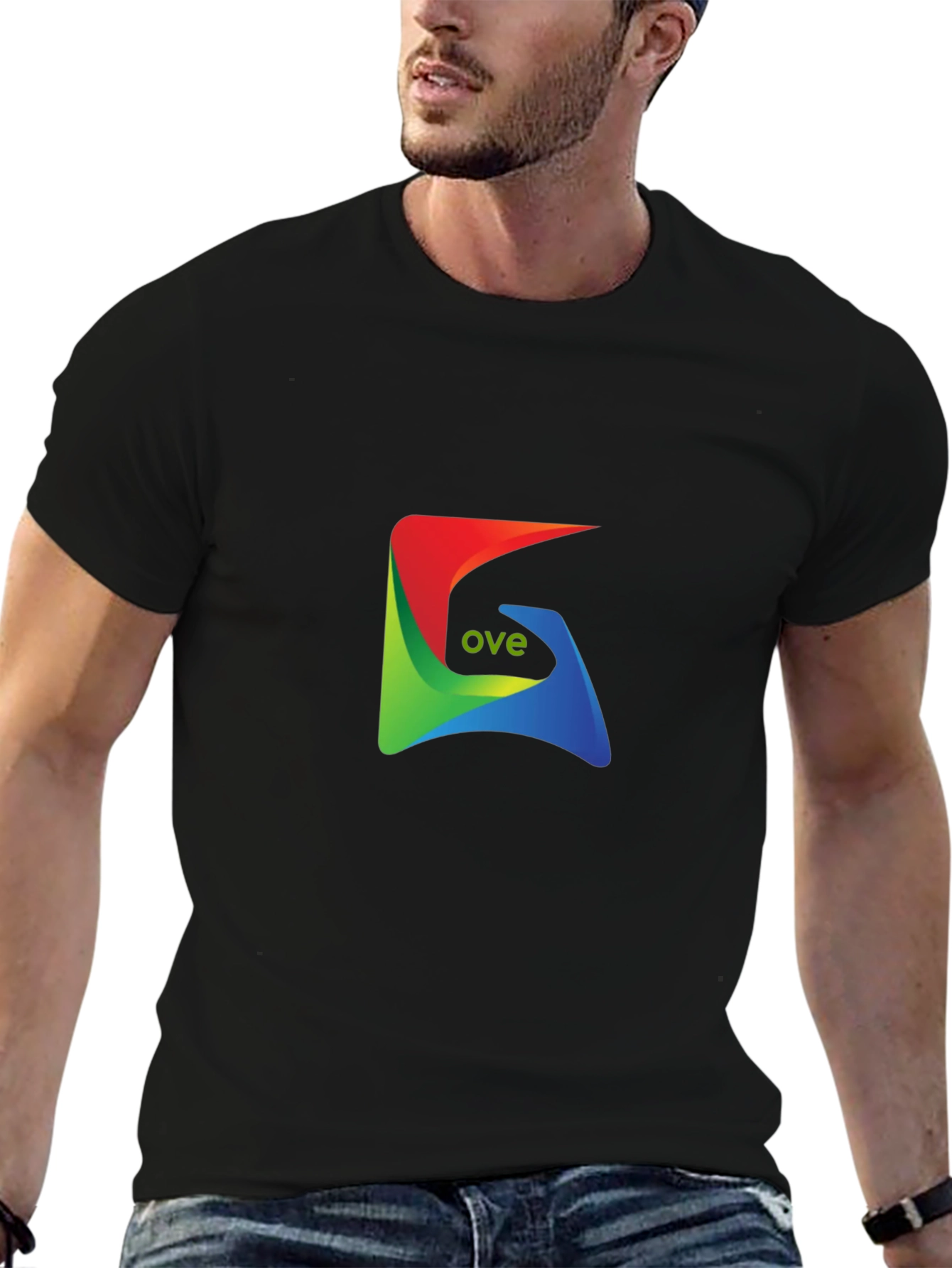 Modern Ove Logo Black T-Shirt - Mens Fashion