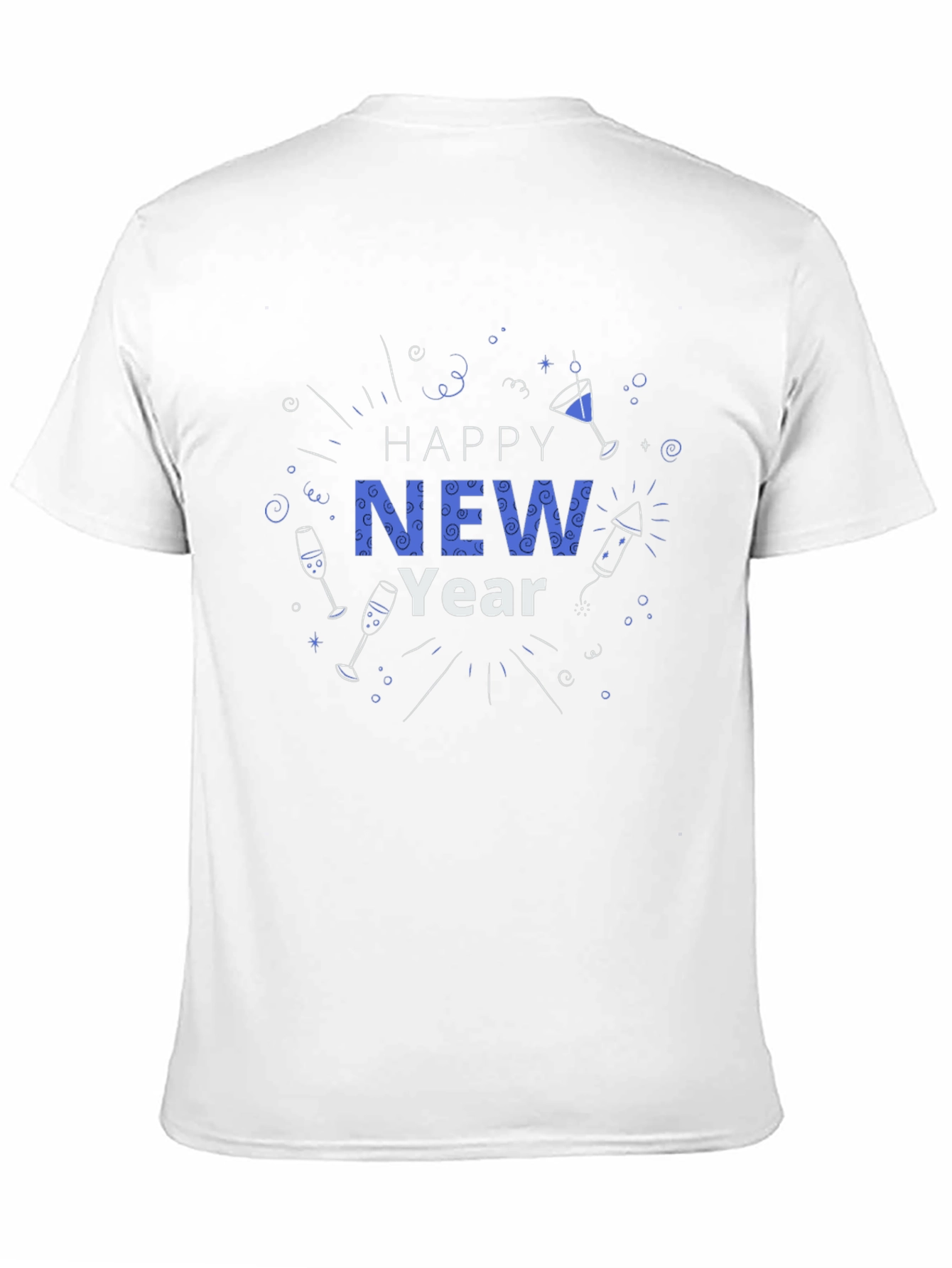 Happy New Year Graphic Tee - Black