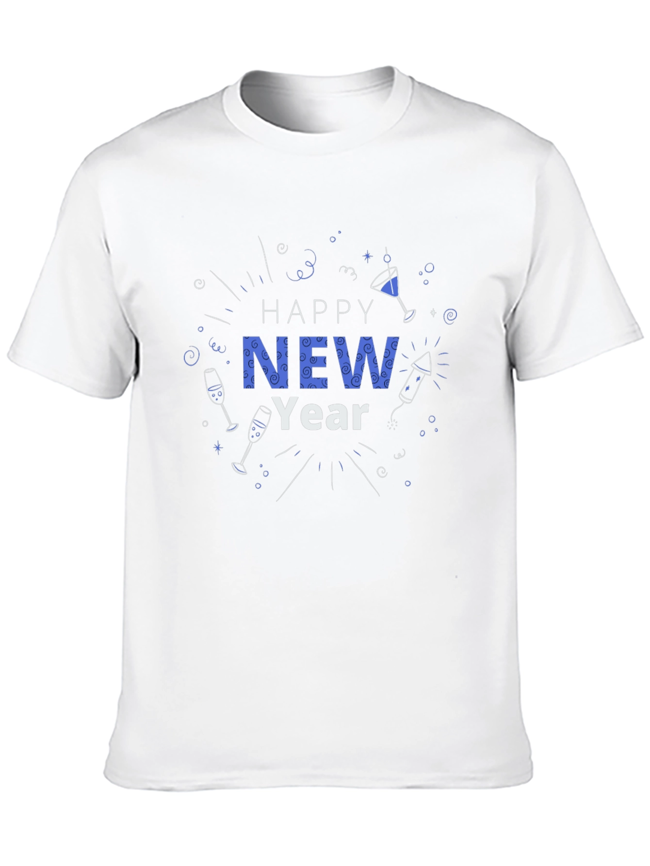 Happy New Year Graphic Tee - Black