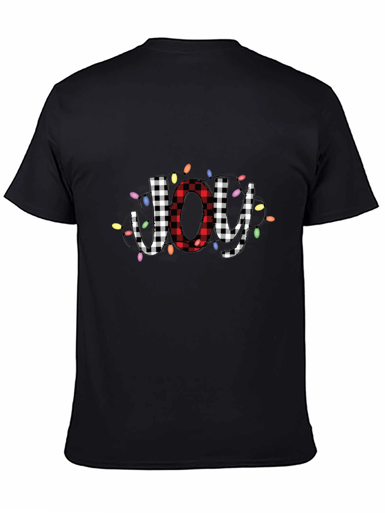 Festive JOY Plaid Graphic Tee