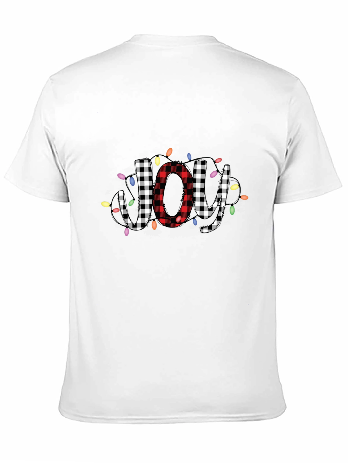 Festive JOY Plaid Graphic Tee