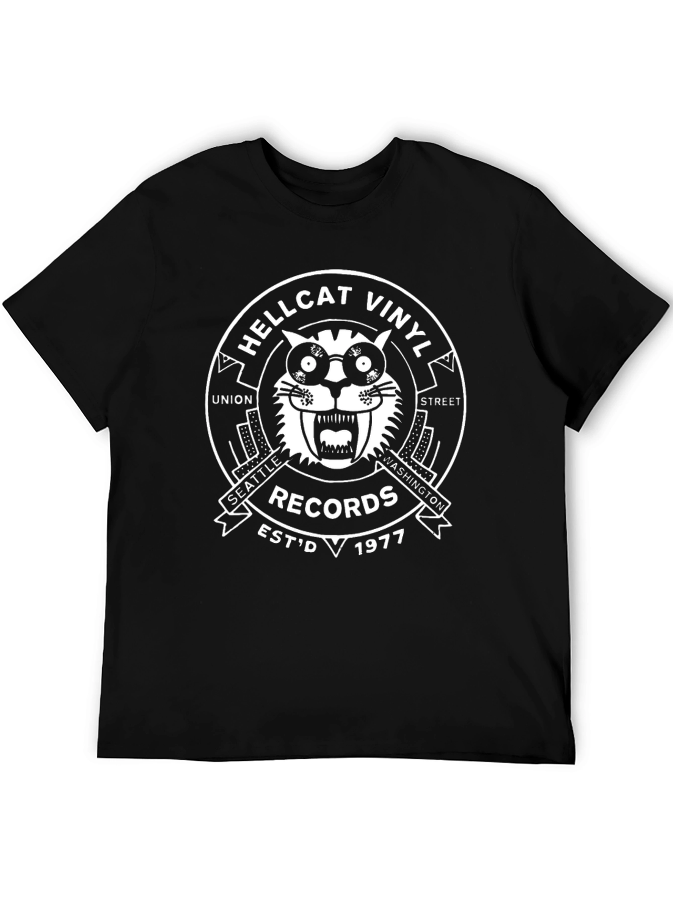 Hellcat Vinyl Records Black T-Shirt