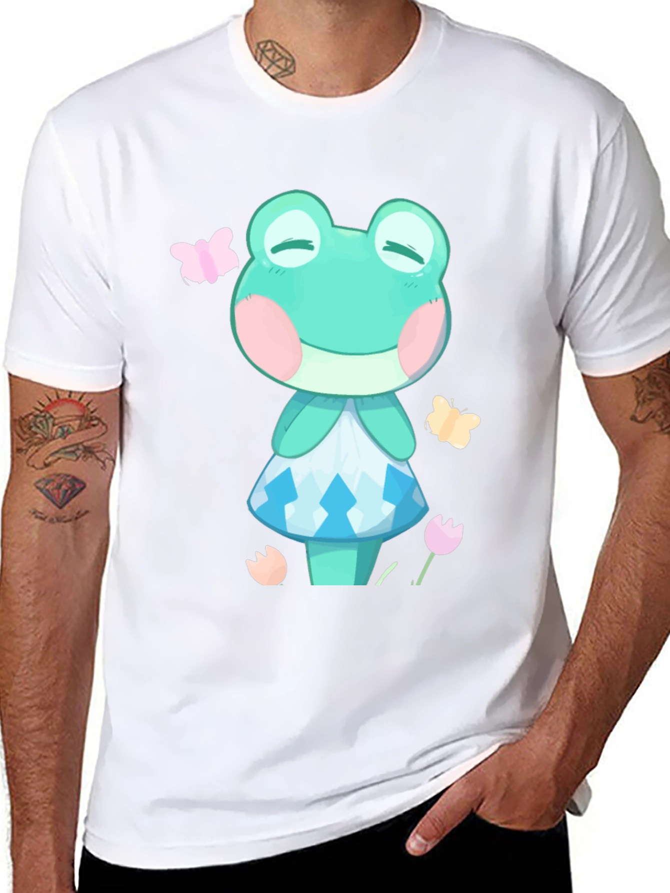 Frog Character Graphic Tee - Unisex Black T-Shirt