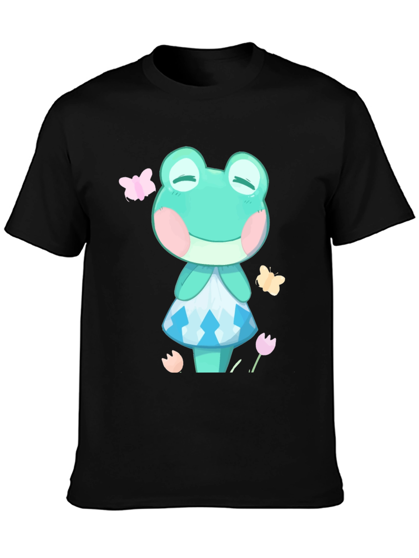Frog Character Graphic Tee - Unisex Black T-Shirt