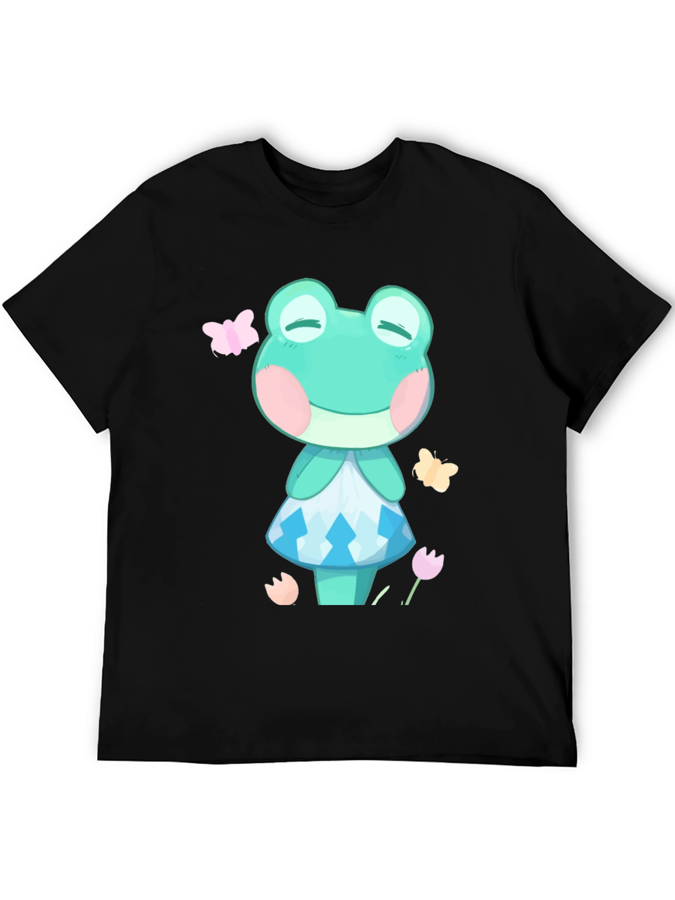 Frog Character Graphic Tee - Unisex Black T-Shirt