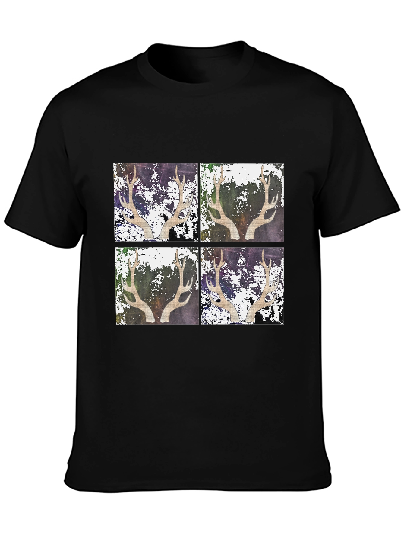 Antler Art Black T-Shirt