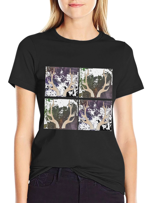 Antler Art Black T-Shirt
