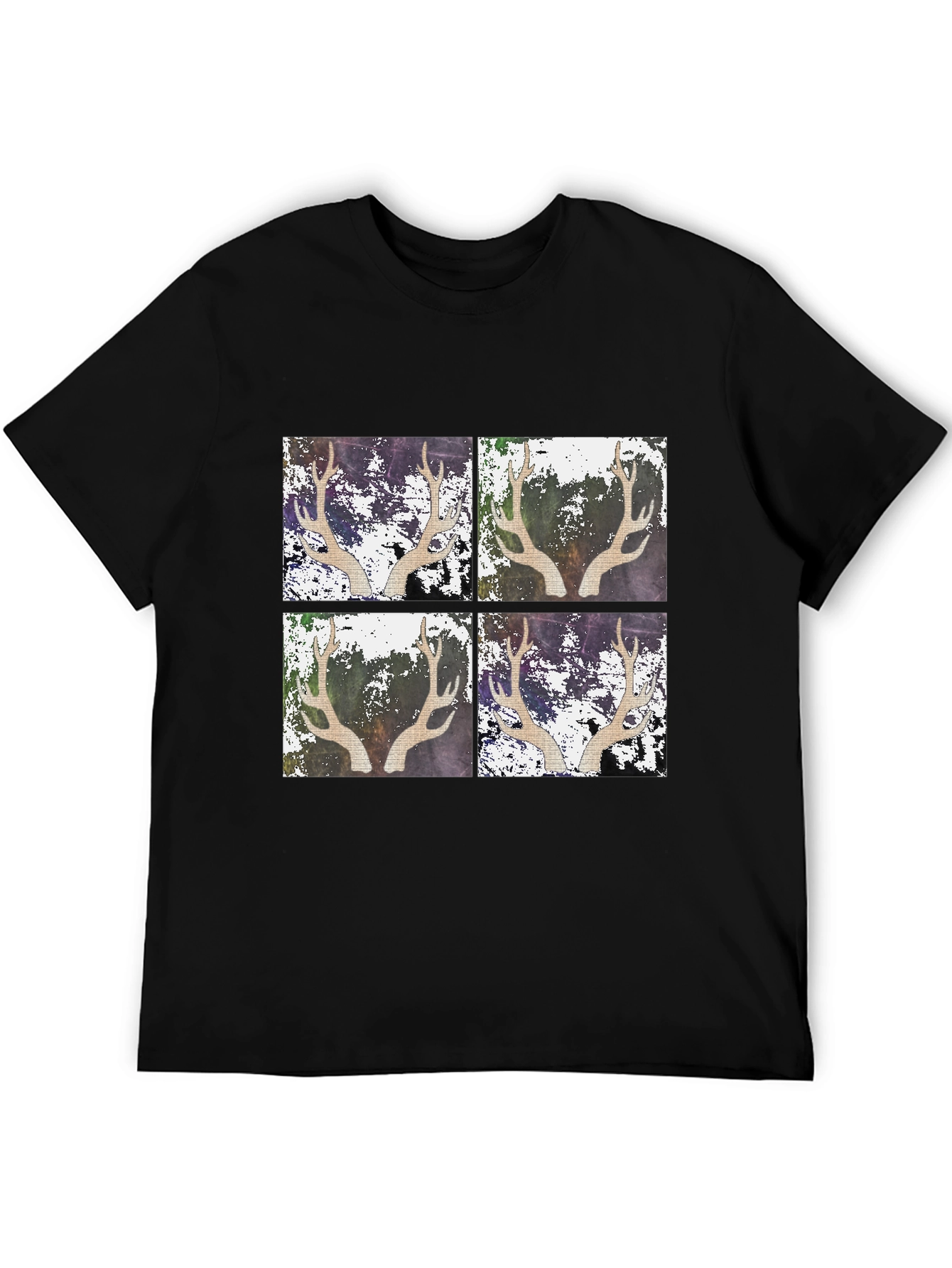 Antler Art Black T-Shirt