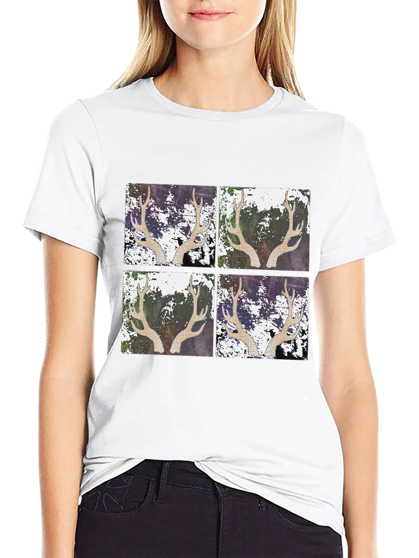 Antler Art Black T-Shirt