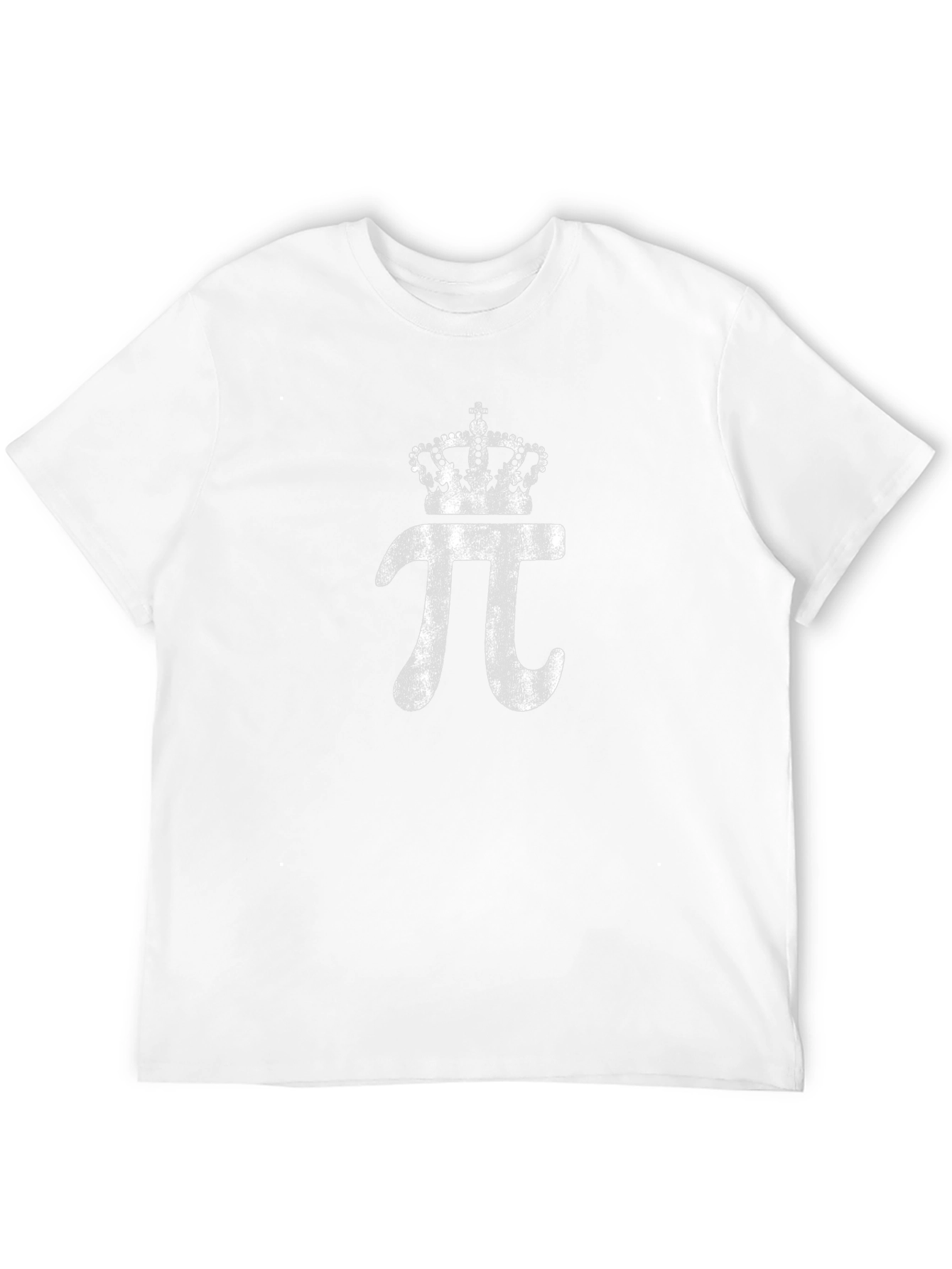 Pi Symbol Crown Graphic Mens Black T-Shirt