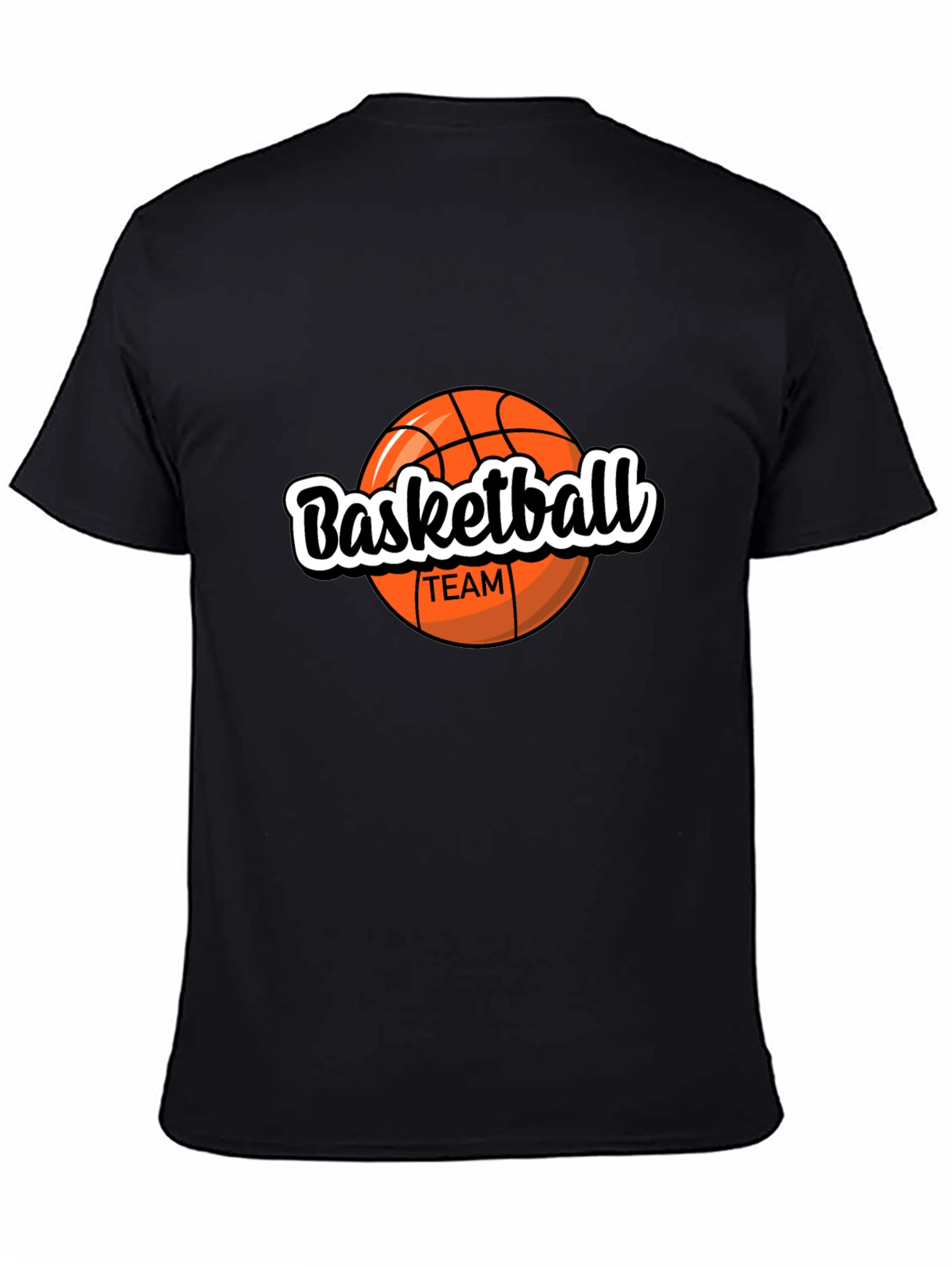 Basketball Team Graphic Black T-Shirt