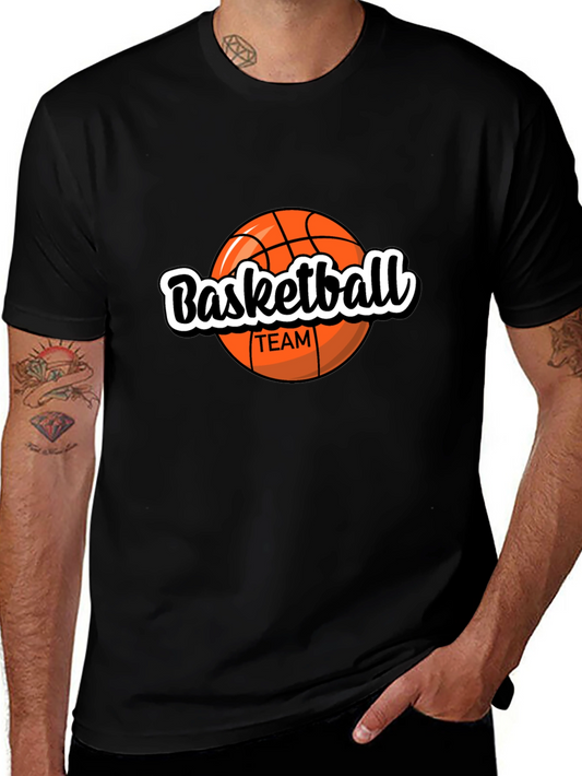 Basketball Team Graphic Black T-Shirt