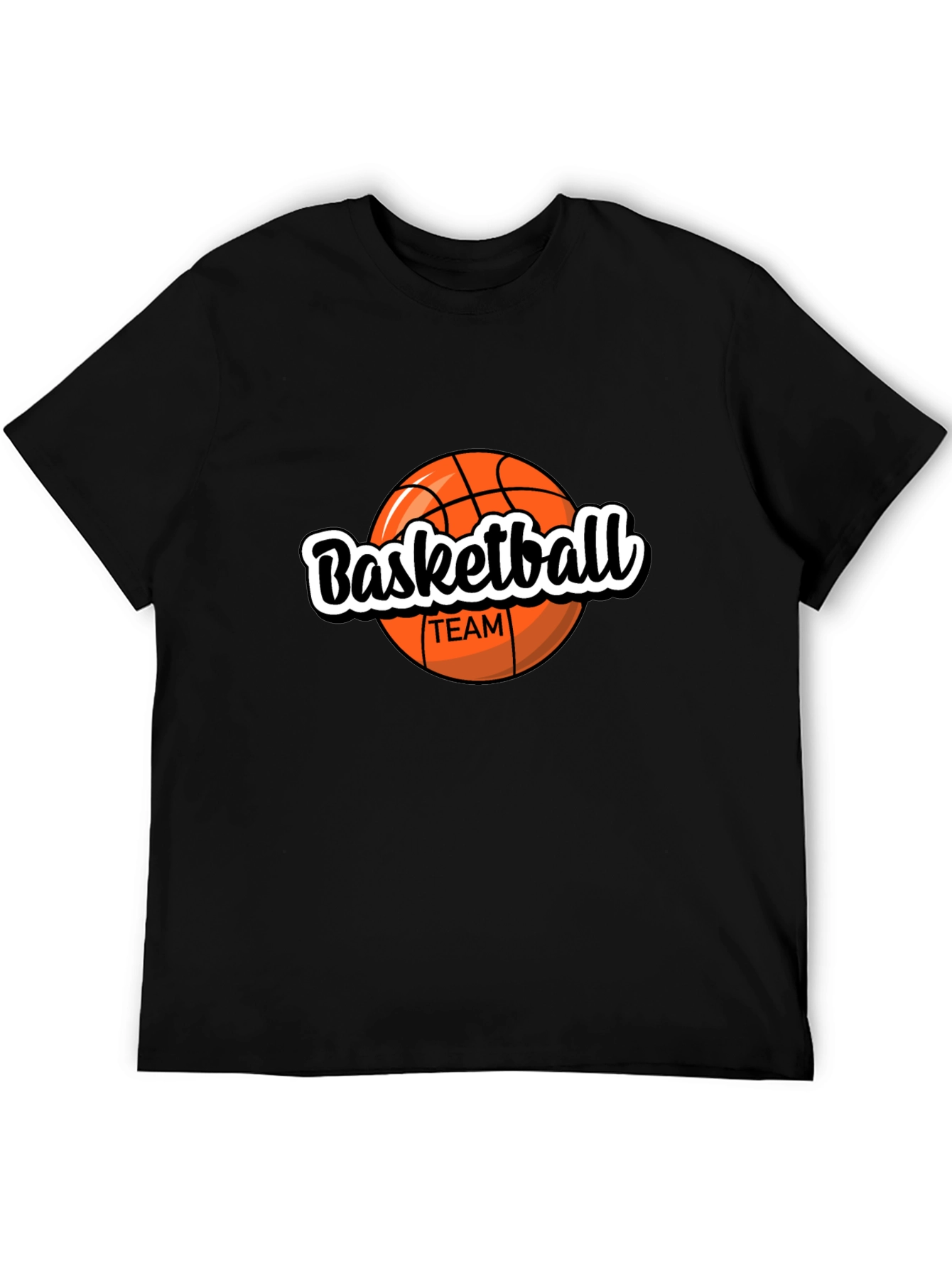 Basketball Team Graphic Black T-Shirt