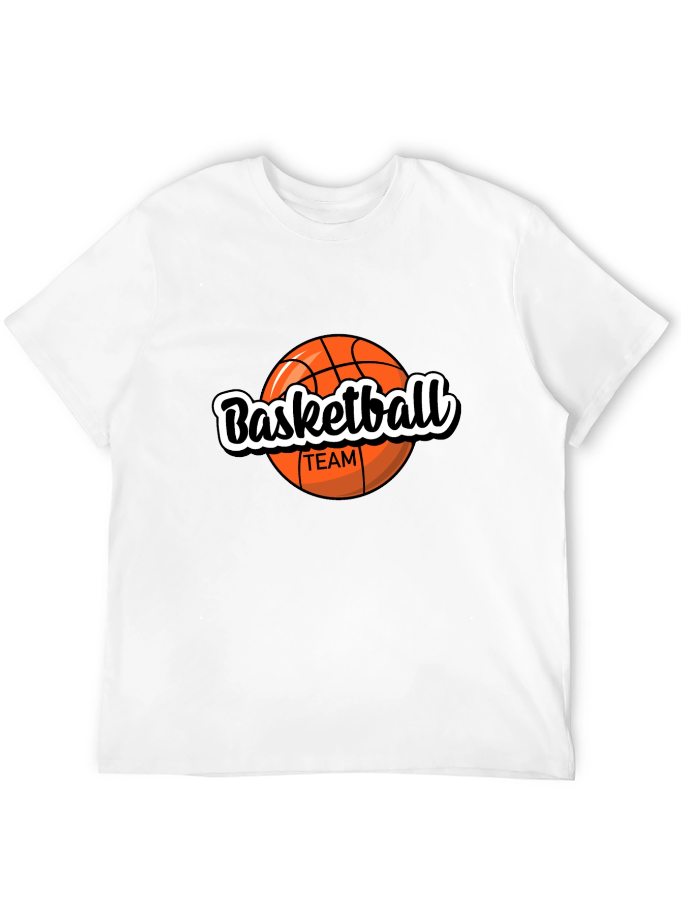 Basketball Team Graphic Black T-Shirt
