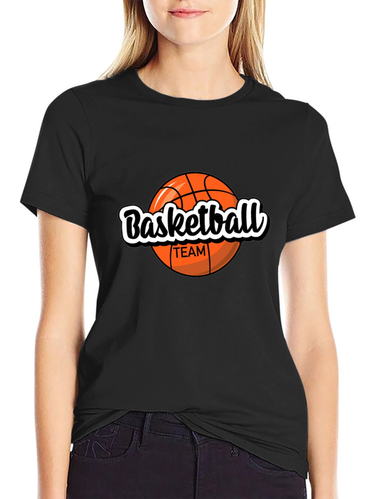 Basketball Team Graphic Black T-Shirt