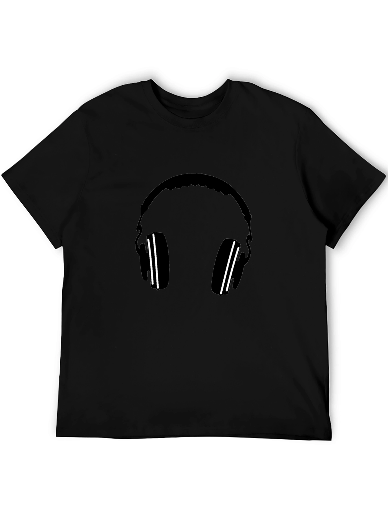 Headphone Graphic Tee - Black