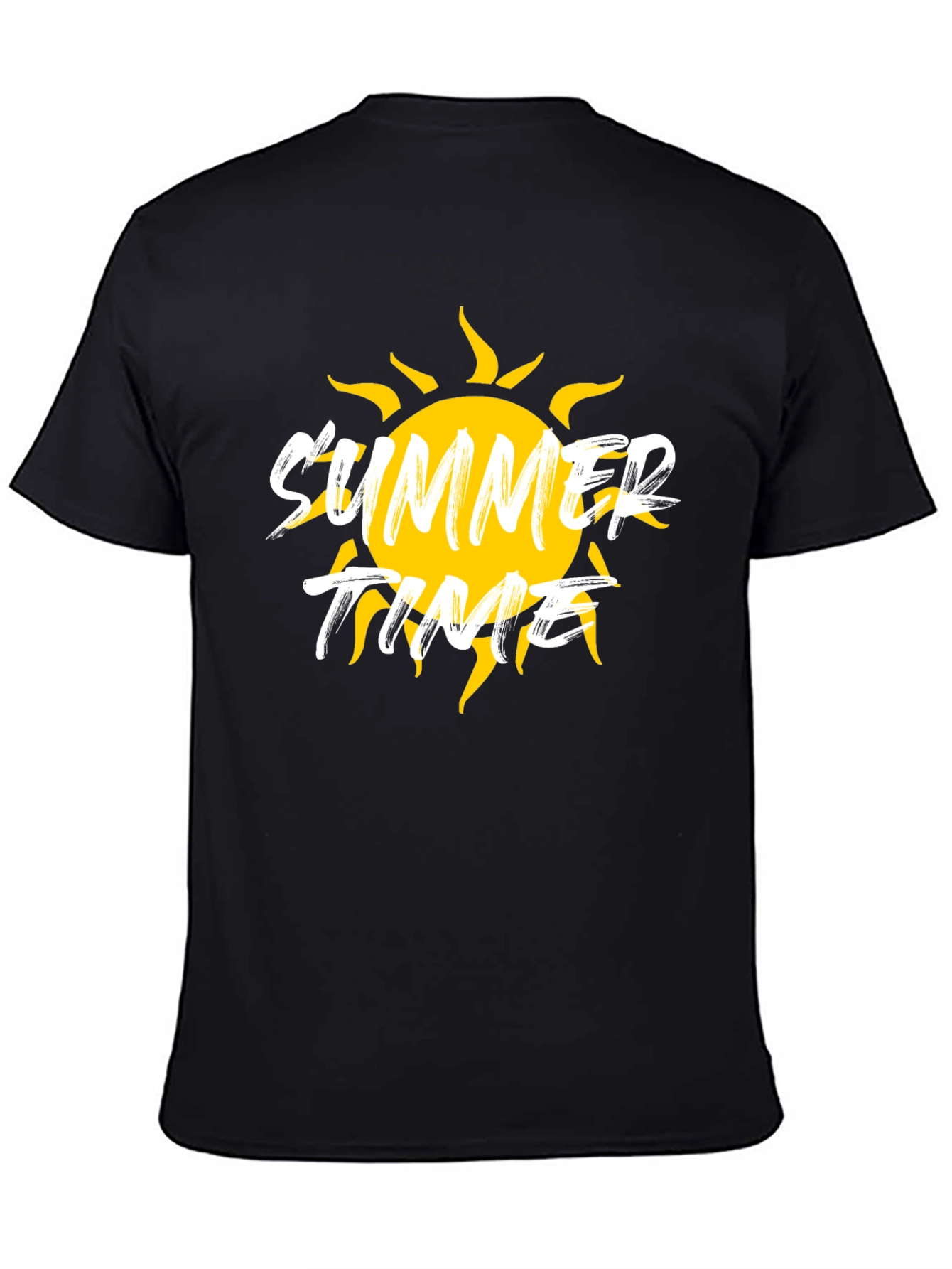 Summer Time Graphic Black T-Shirt