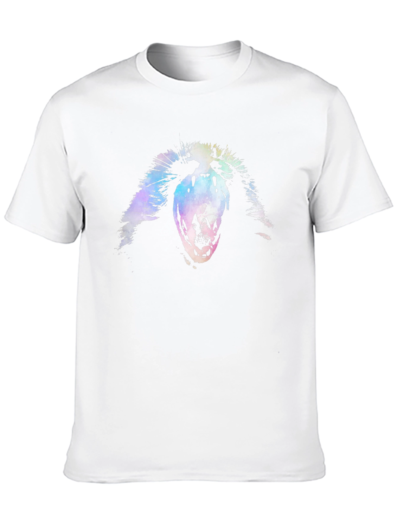 Abstract Scream Graphic Black T-Shirt