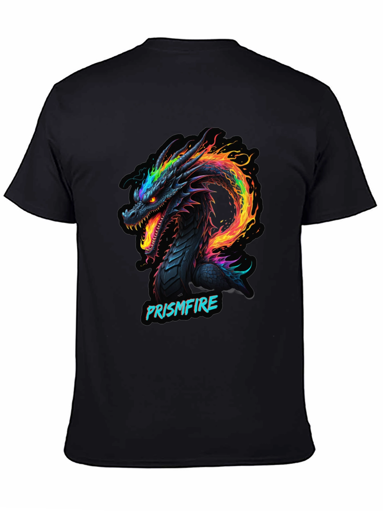 Prismfire Dragon Graphic Tee - Black