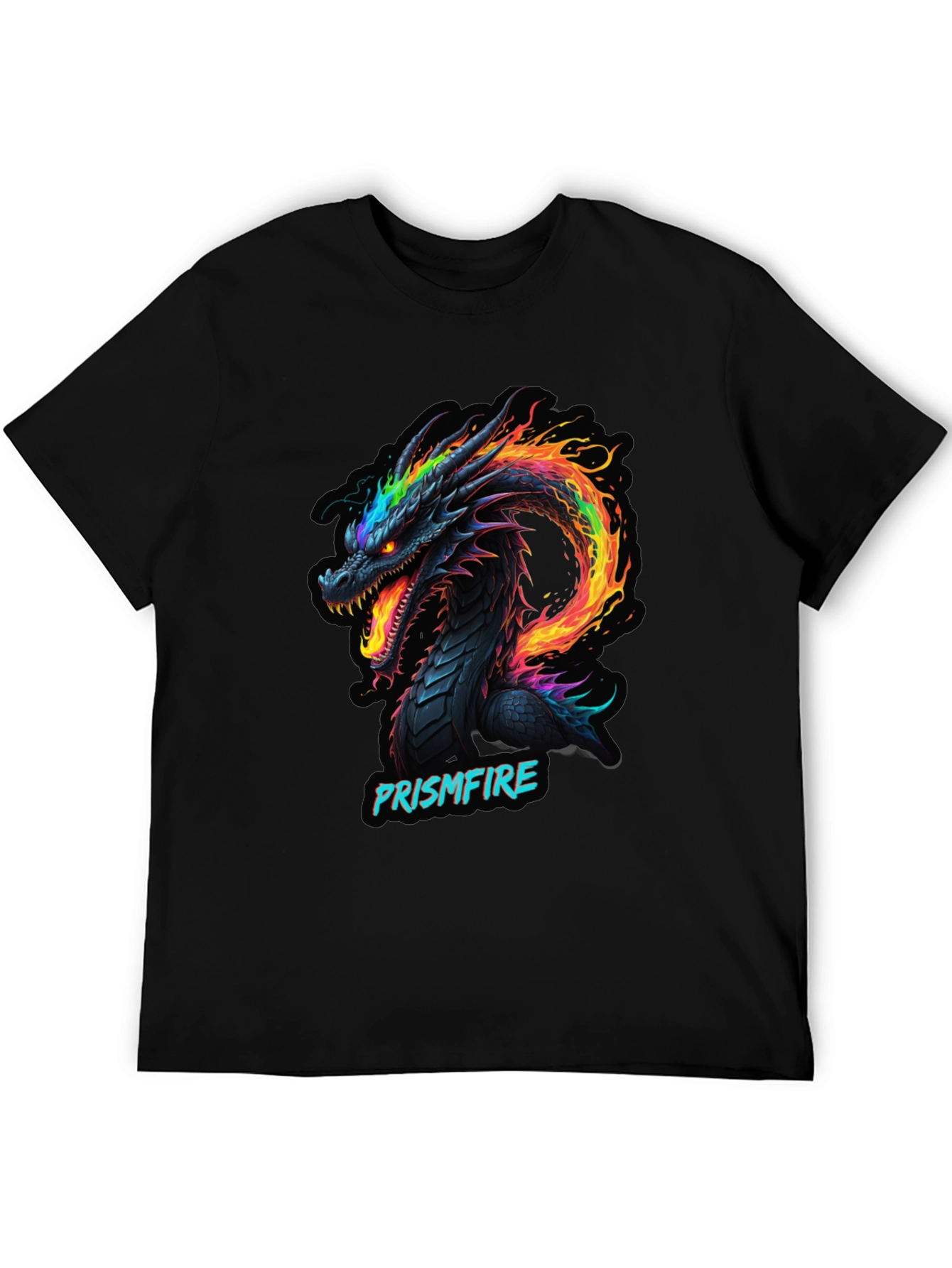 Prismfire Dragon Graphic Tee - Black