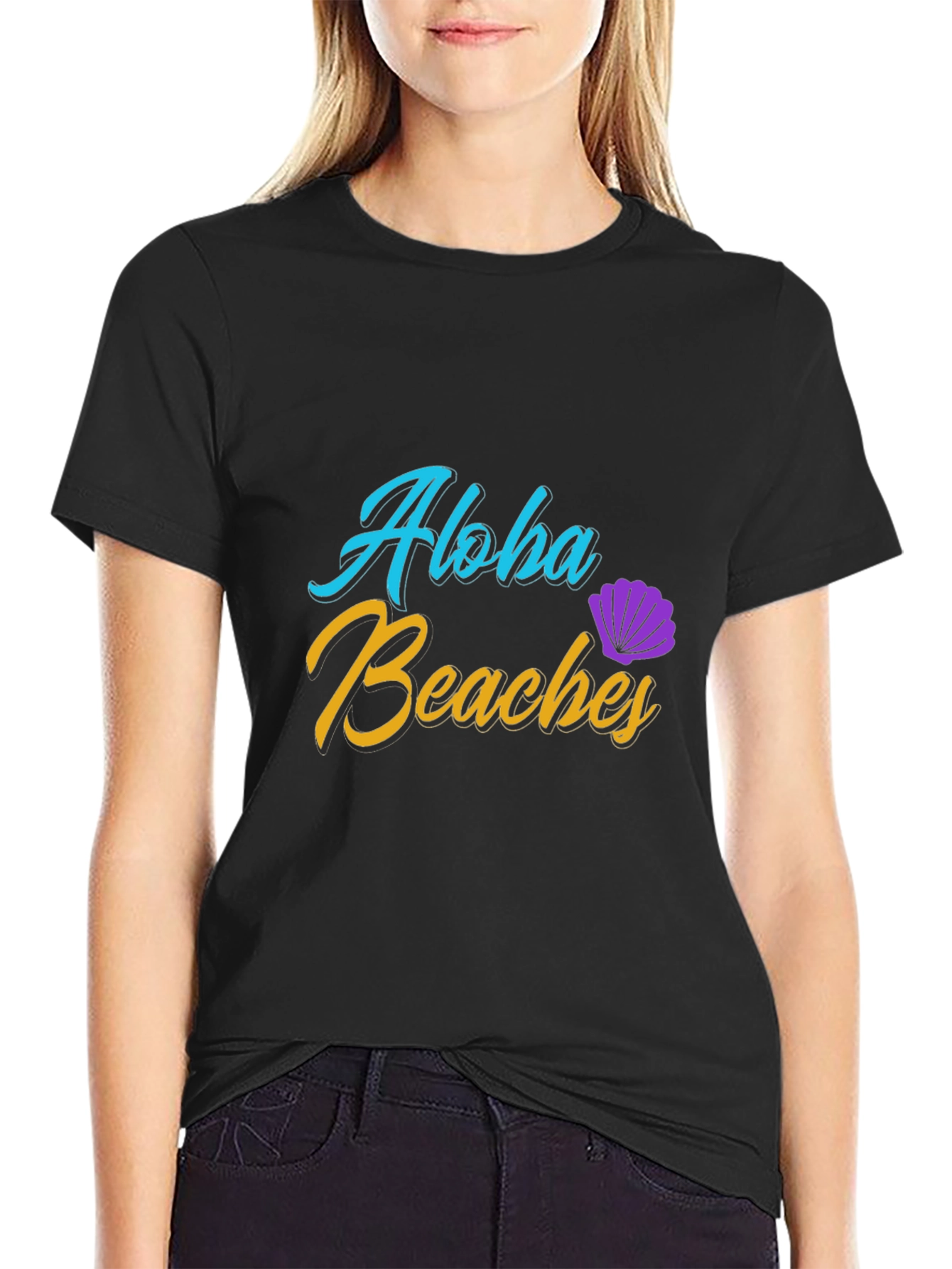 Aloha Beaches Black T-Shirt