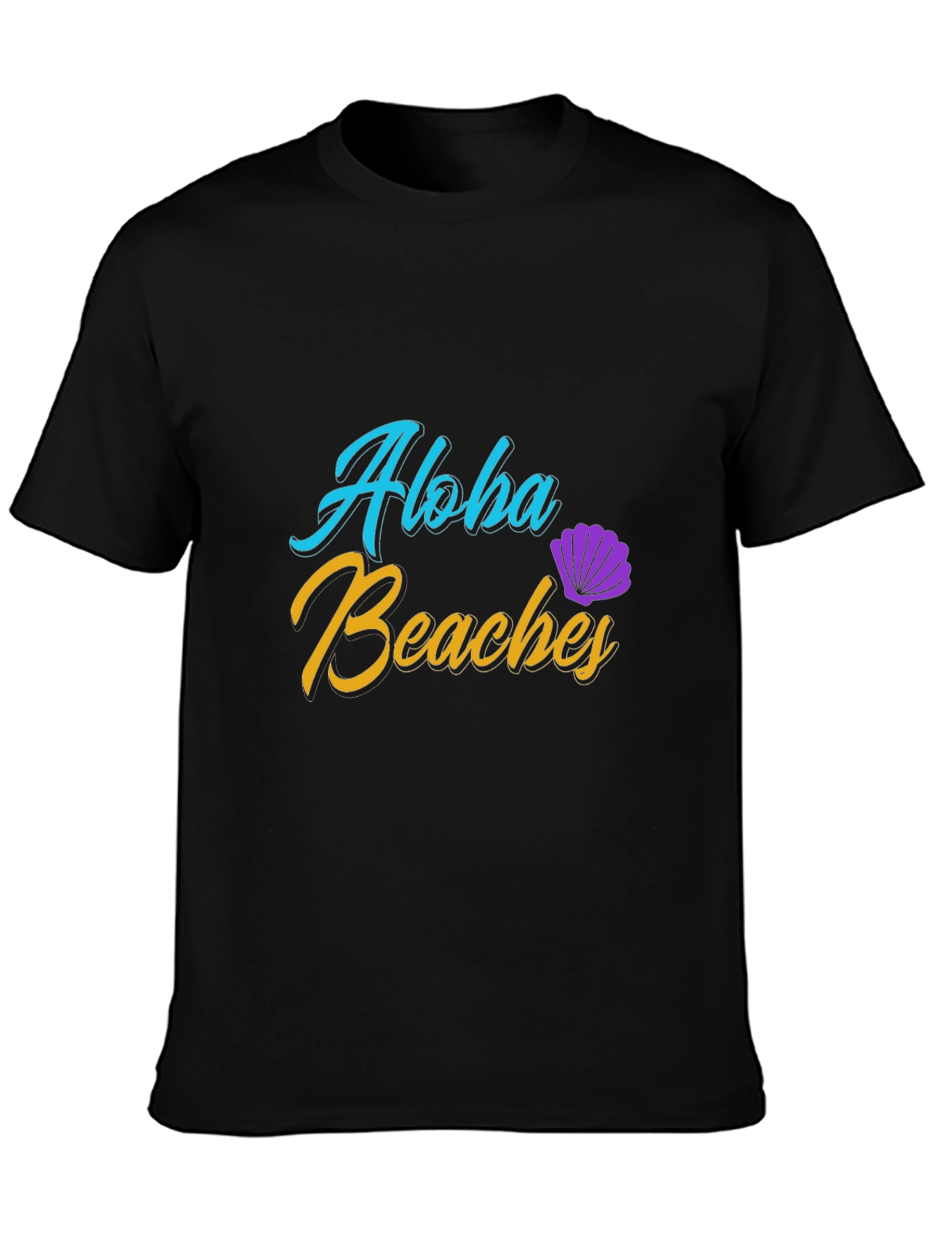 Aloha Beaches Black T-Shirt