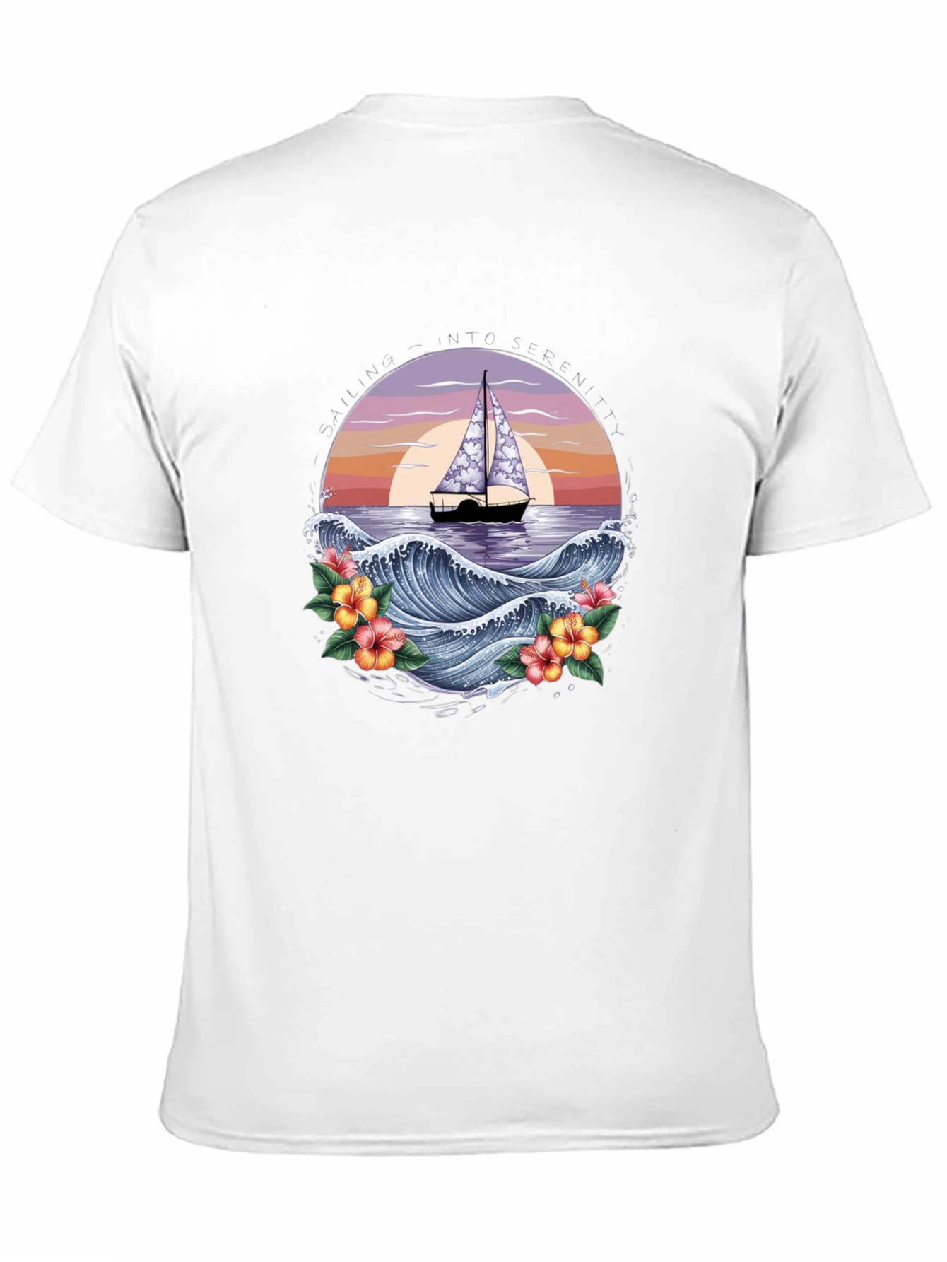 Tropical Sailboat Graphic Tee - Island Vibes