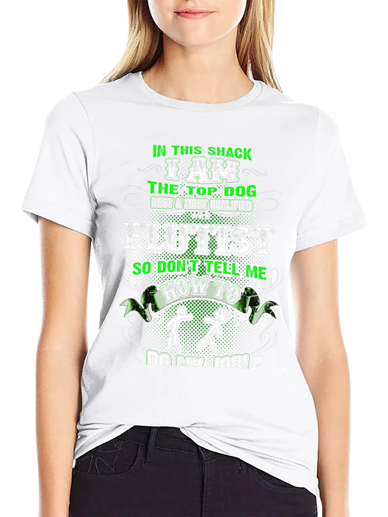 Top Dog Flutist Graphic Tee