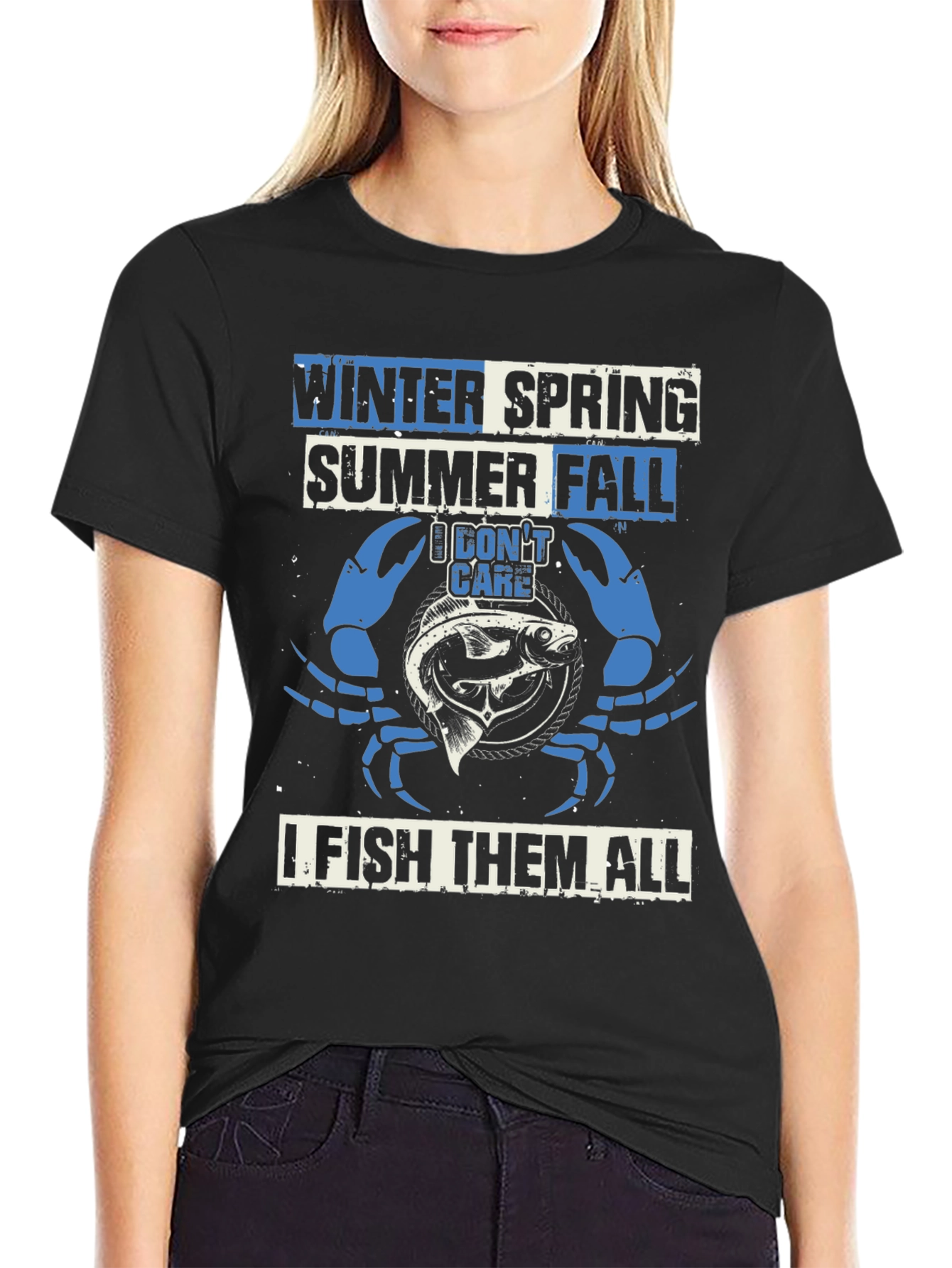 Fishing T-Shirt: Winter Spring Summer Fall