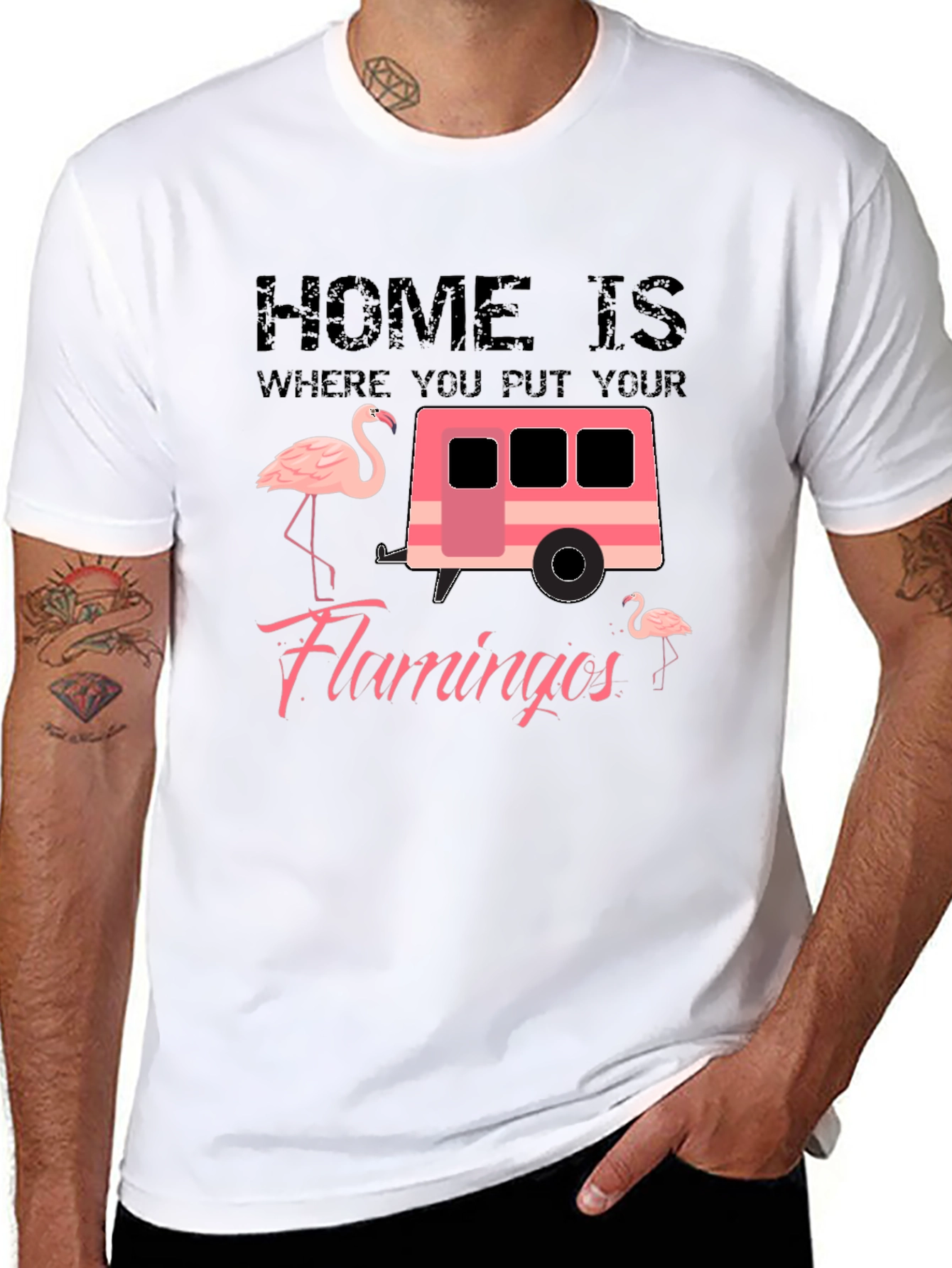 Home is Where You Put Your Flamingos T-Shirt