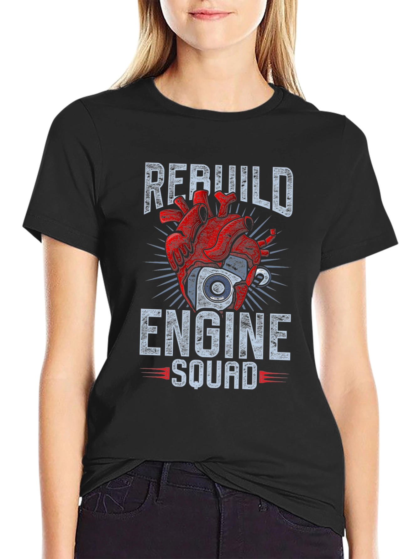 Rebuild Engine Squad T-Shirt - Mechanic Heart Tee