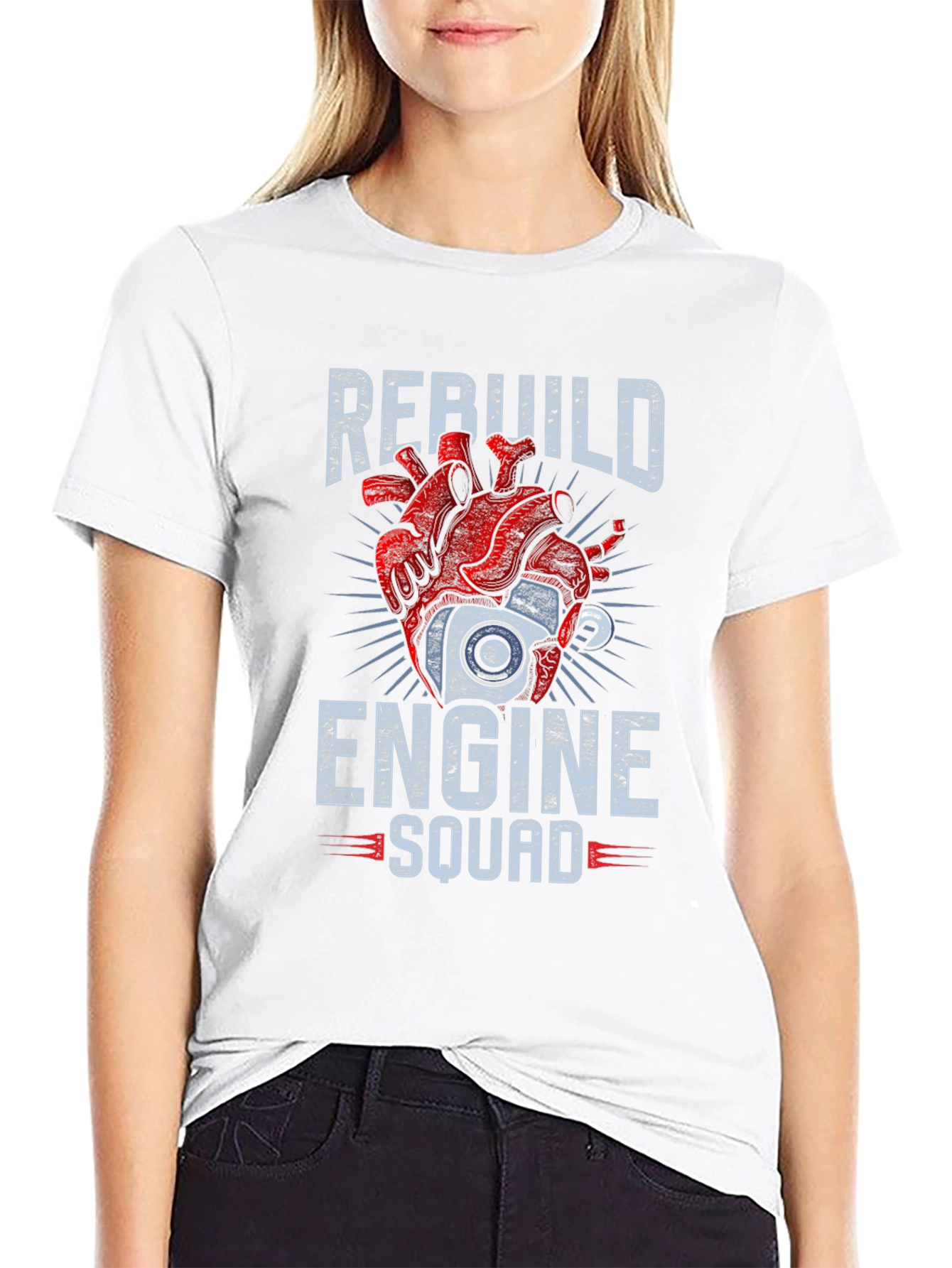 Rebuild Engine Squad T-Shirt - Mechanic Heart Tee