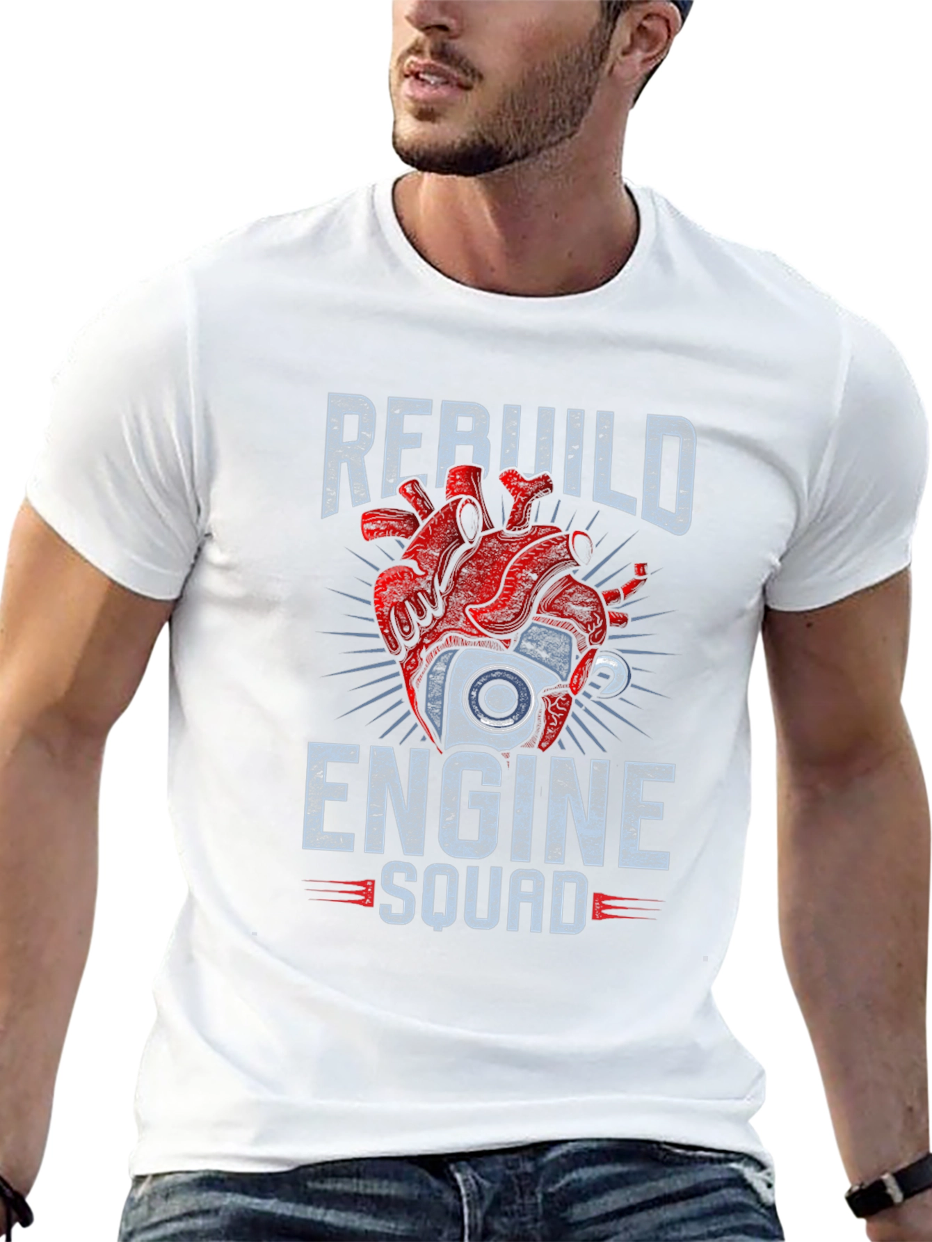 Rebuild Engine Squad T-Shirt - Mechanic Heart Tee