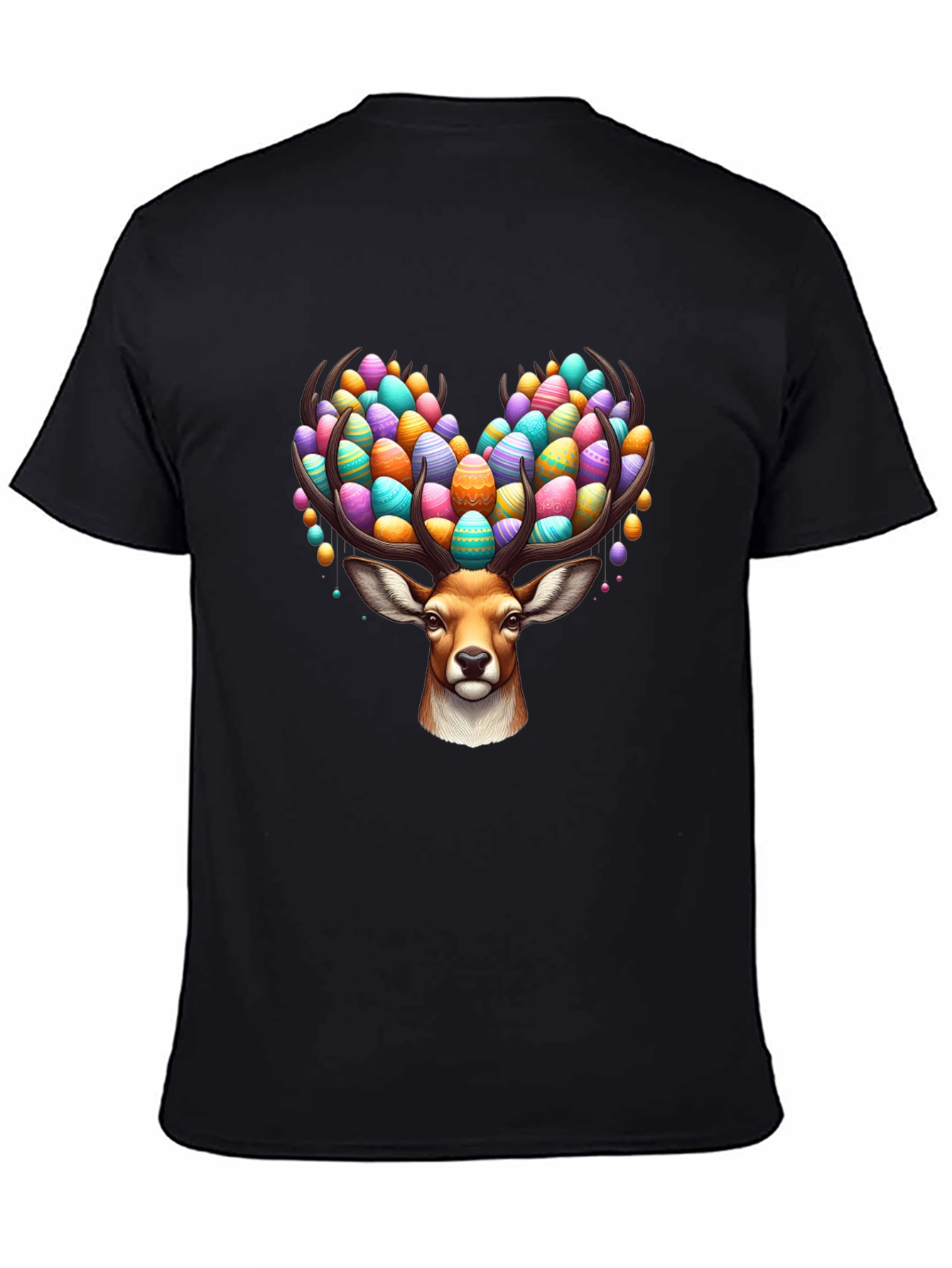 Easter Deer T-Shirt - Egg Antlers Holiday Tee