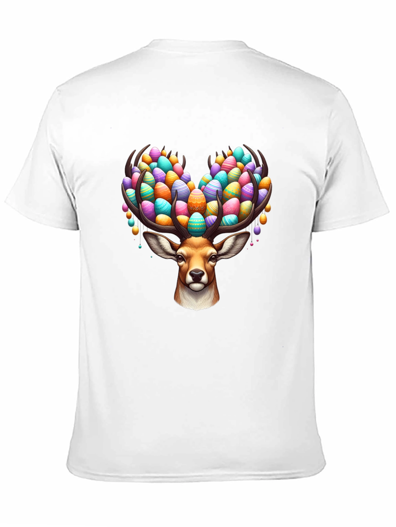 Easter Deer T-Shirt - Egg Antlers Holiday Tee